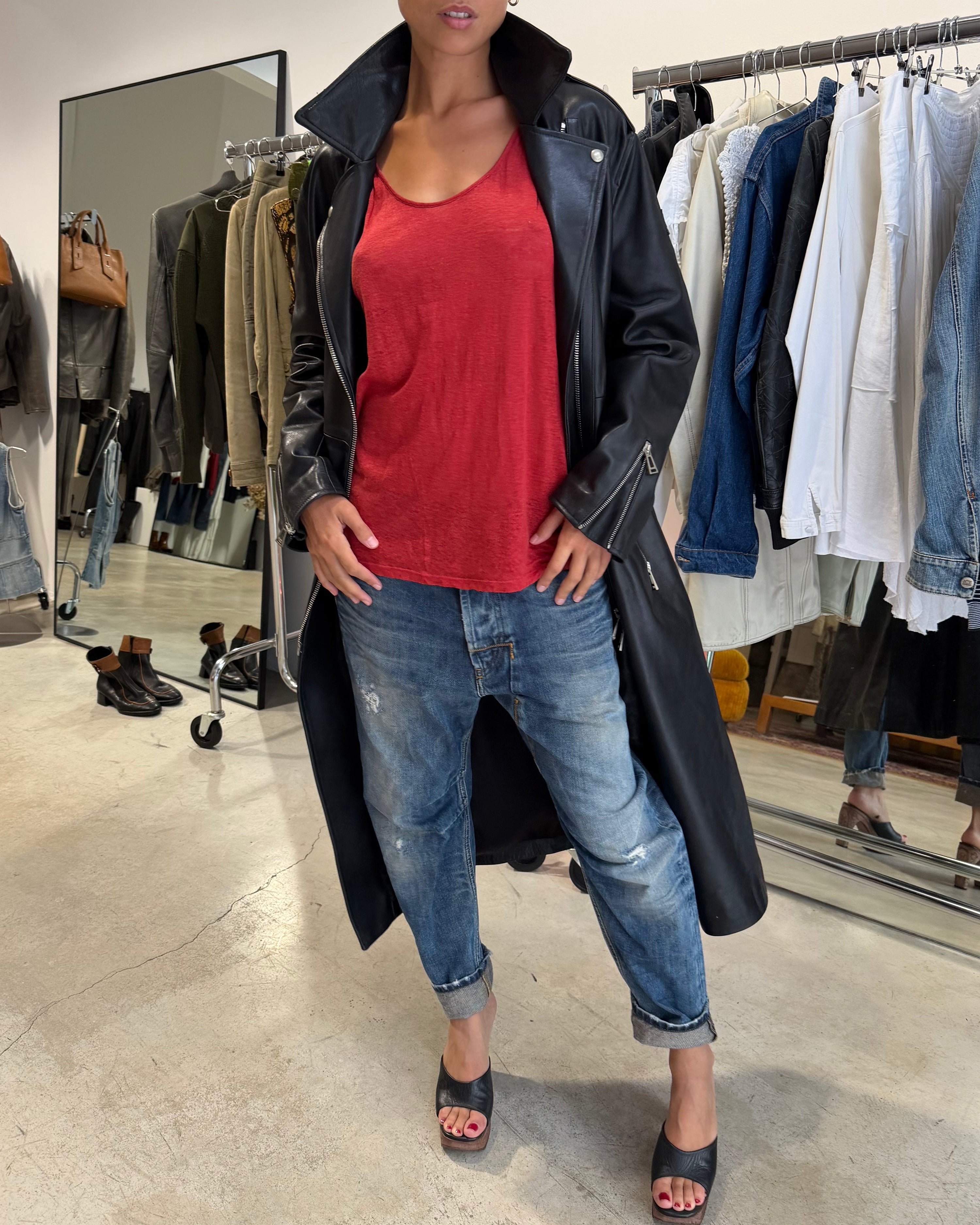 The Bianca leather trench by Belstaff