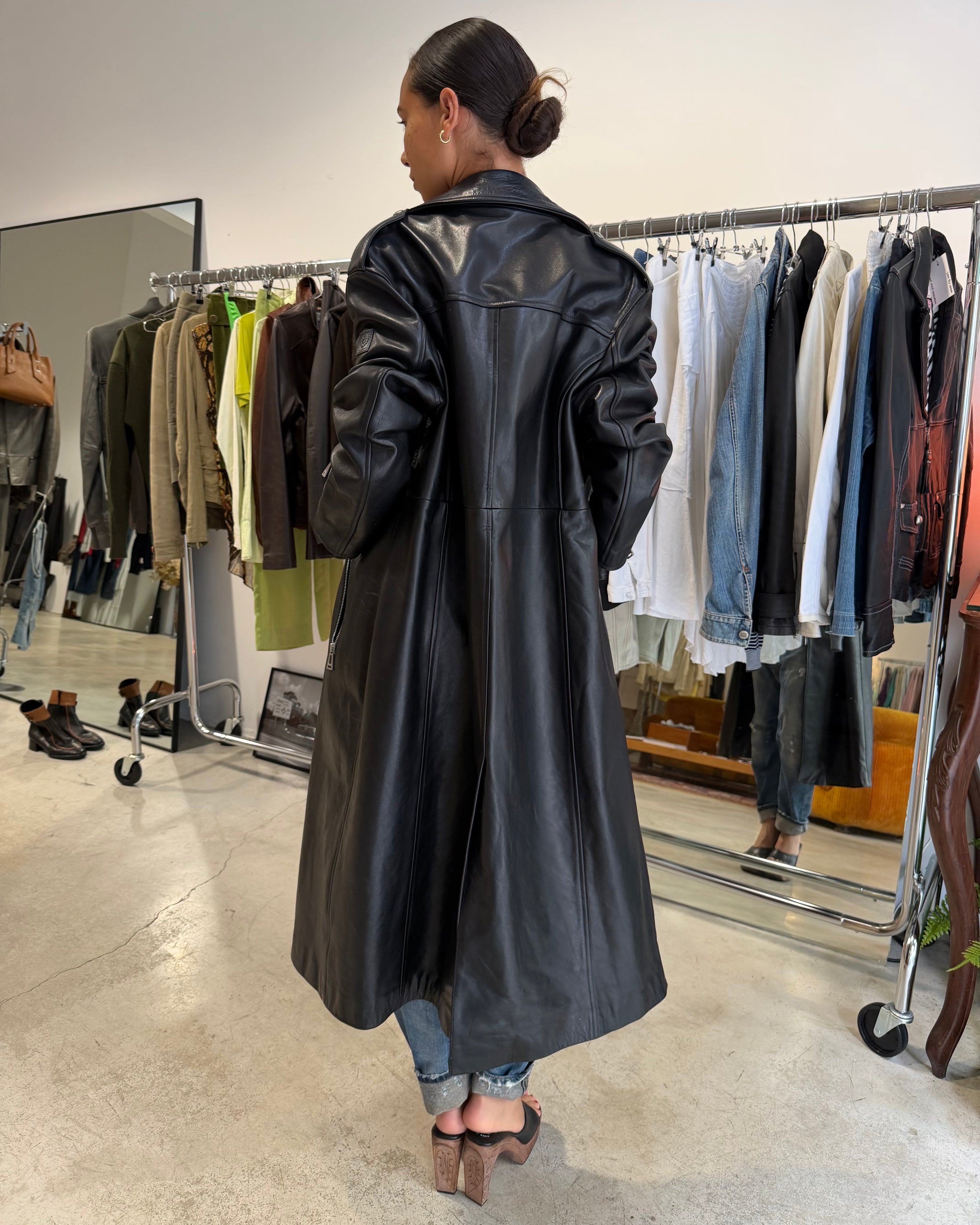 The Bianca leather trench by Belstaff