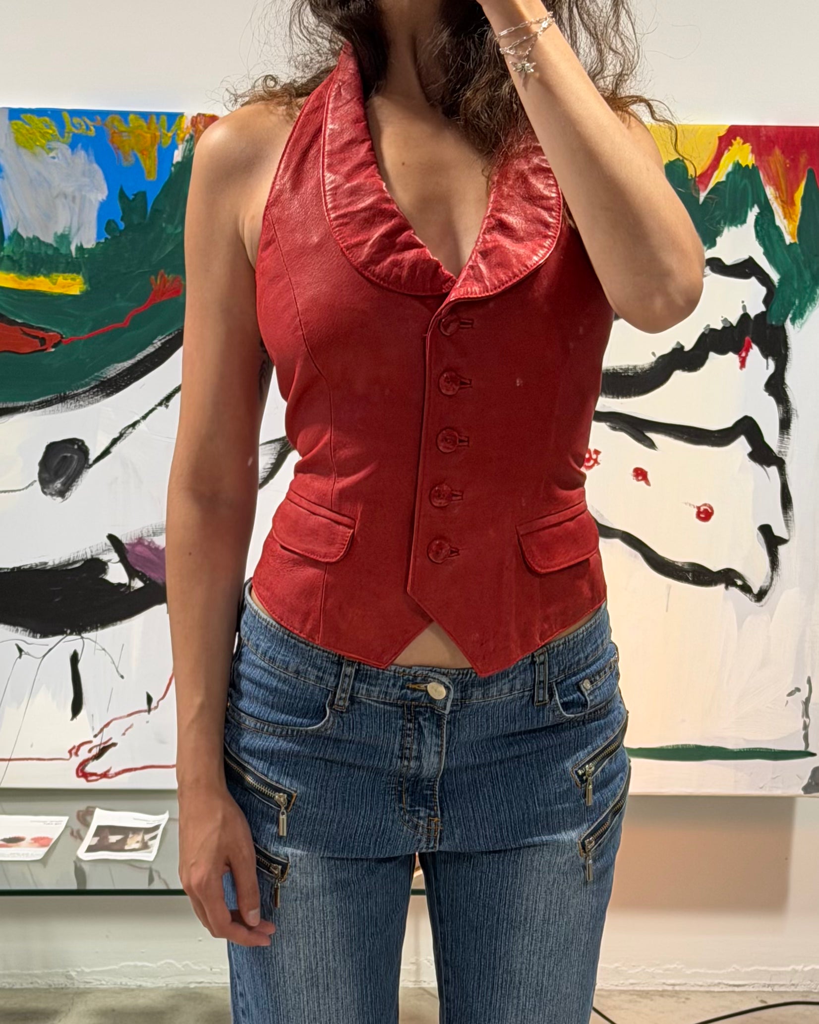 the amelie leather top