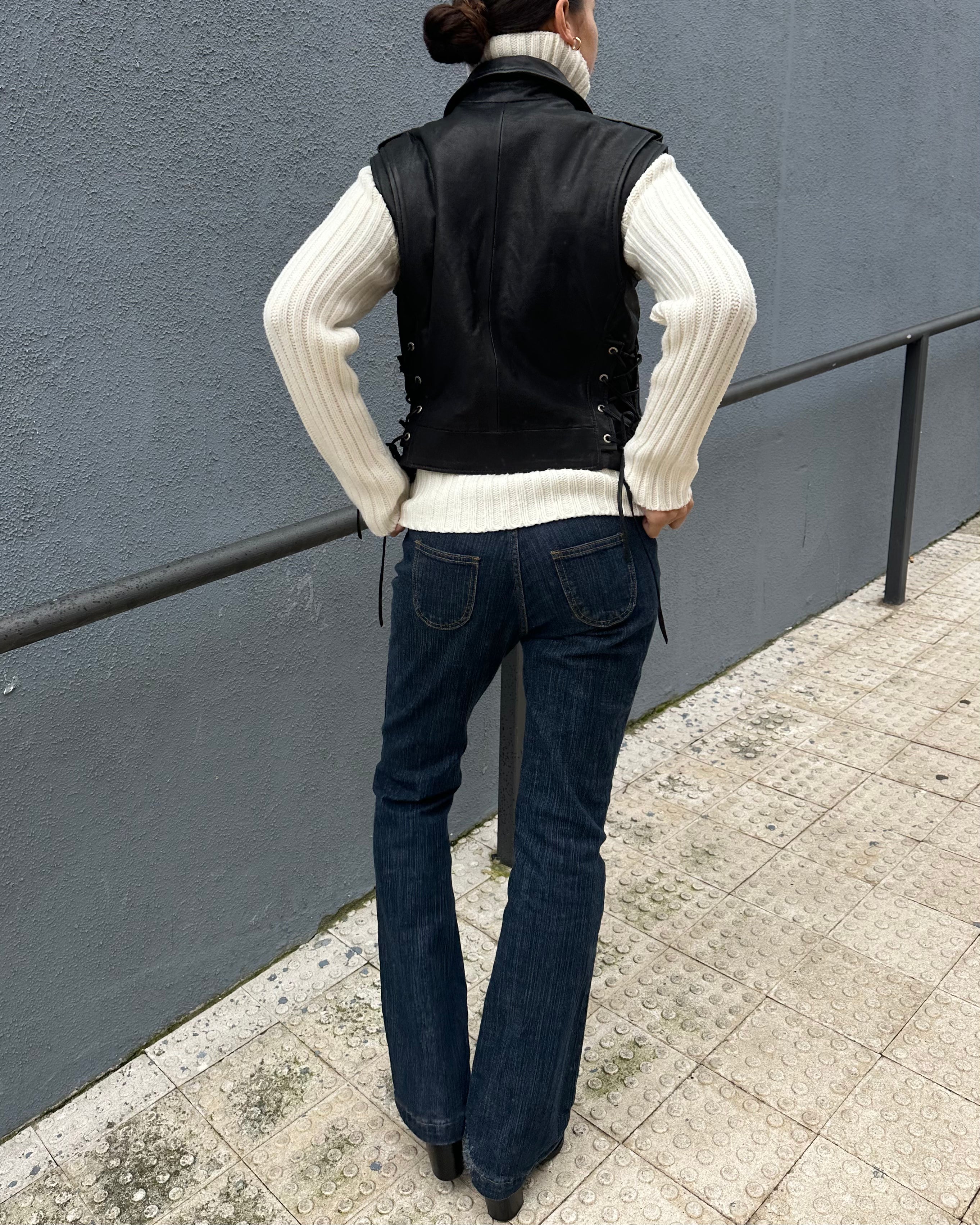 The Blake leather vest by Diesel