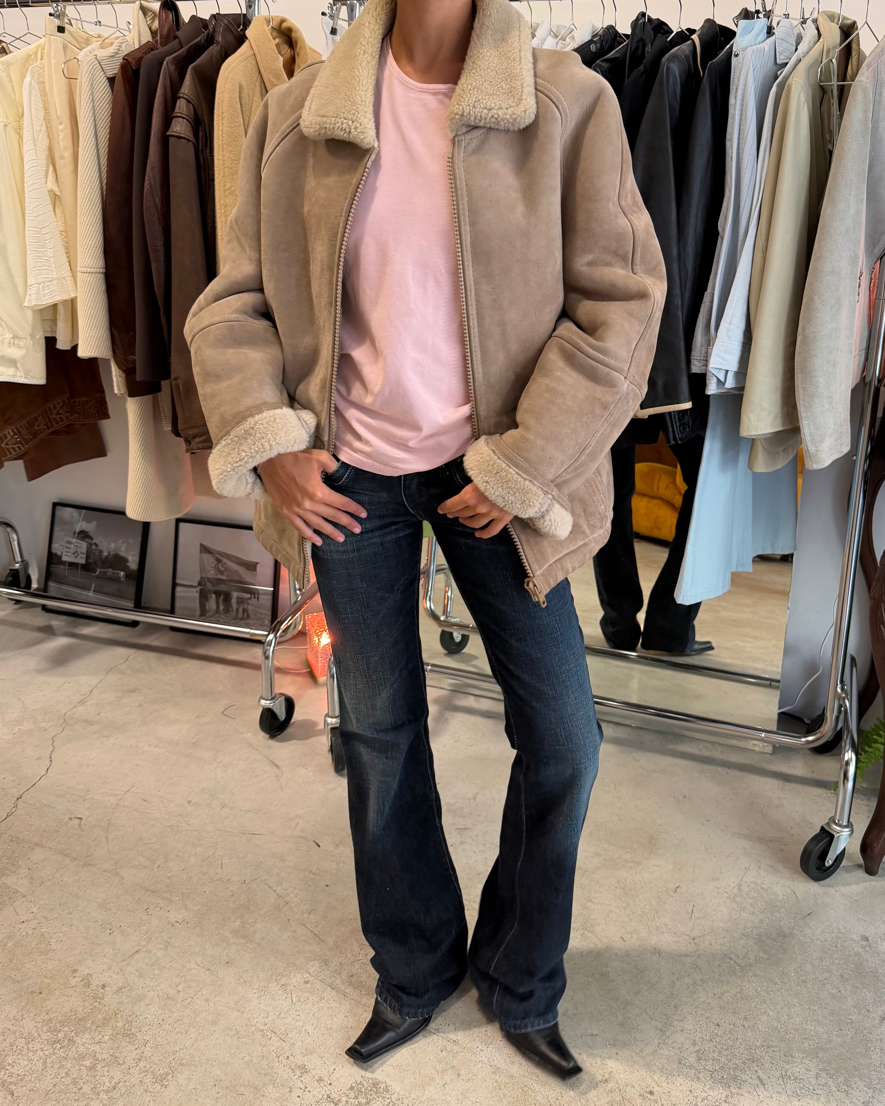 The Celia leather coat