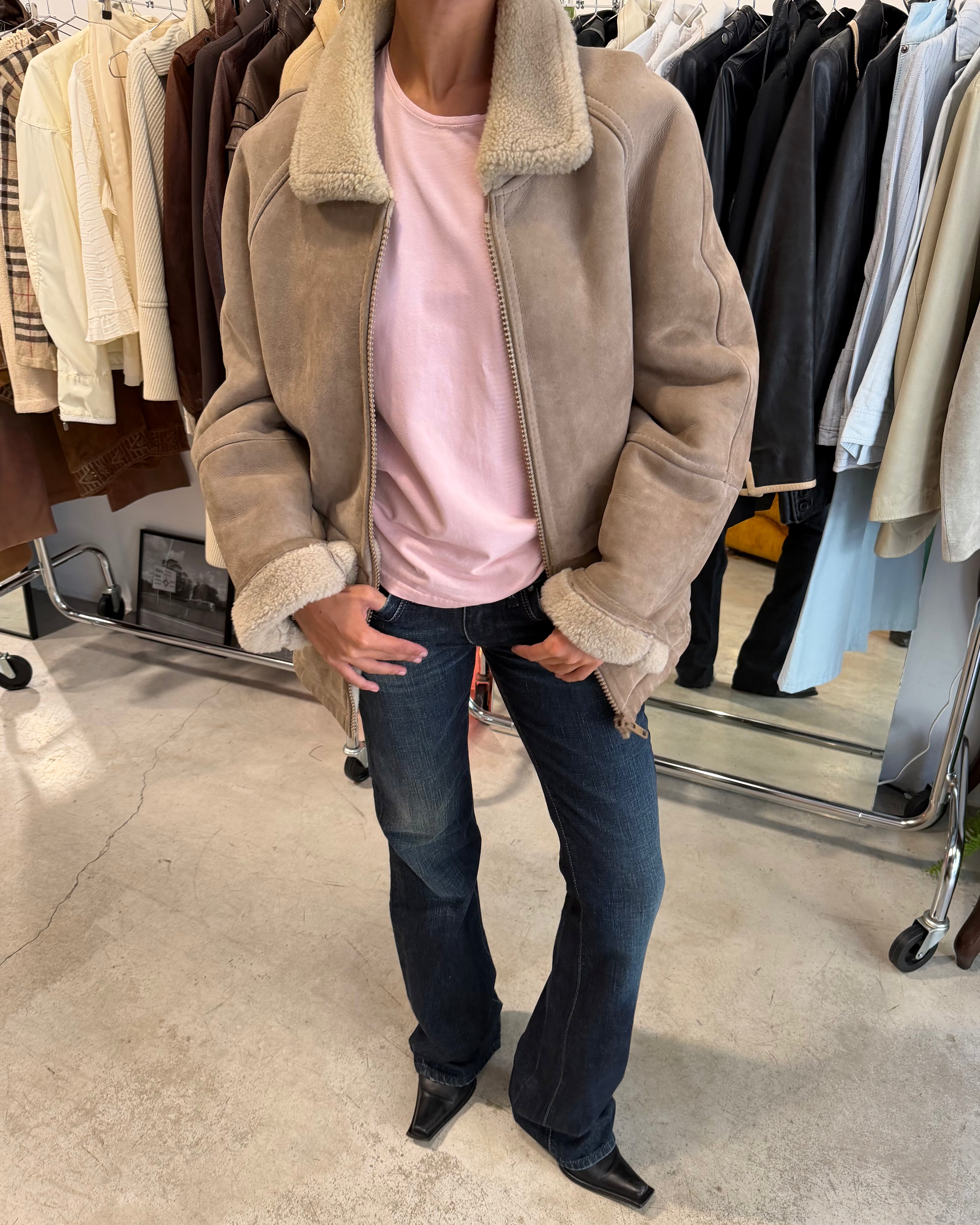 The Celia leather coat