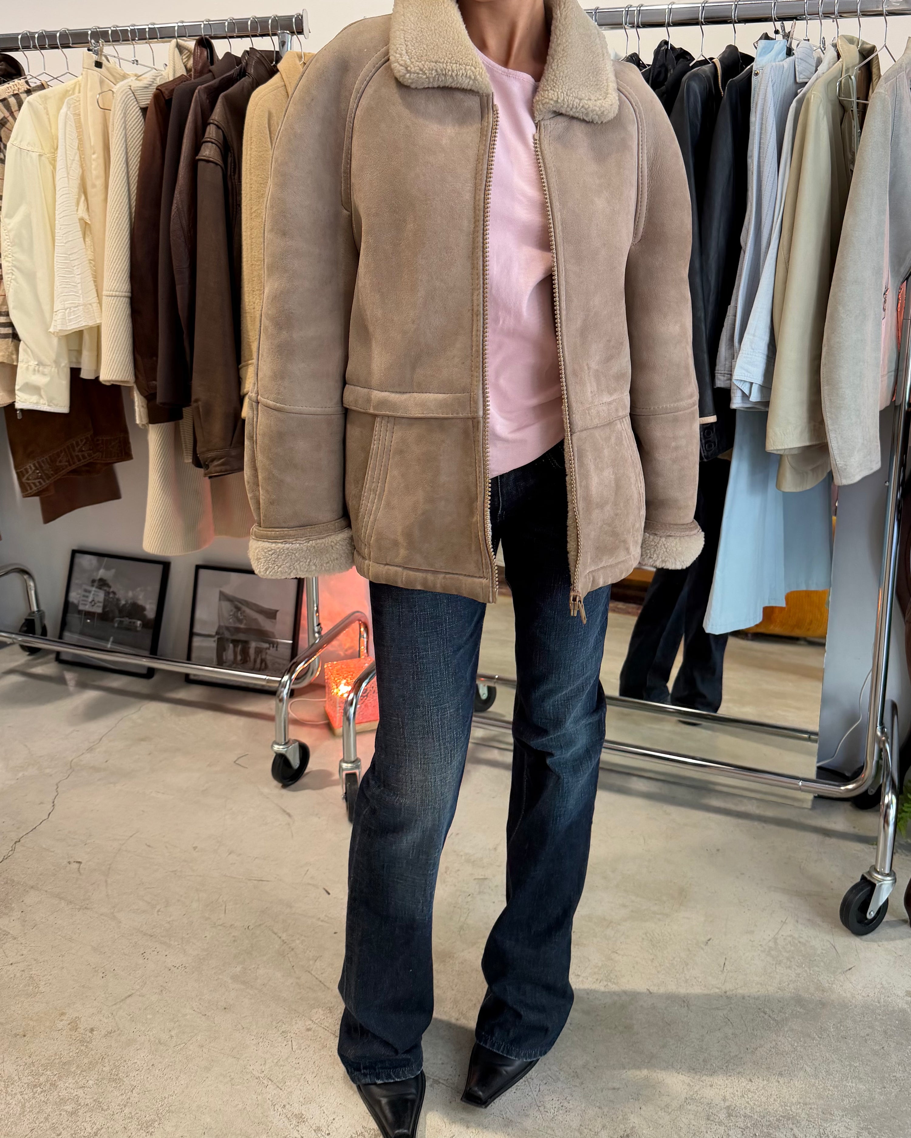 The Celia leather coat
