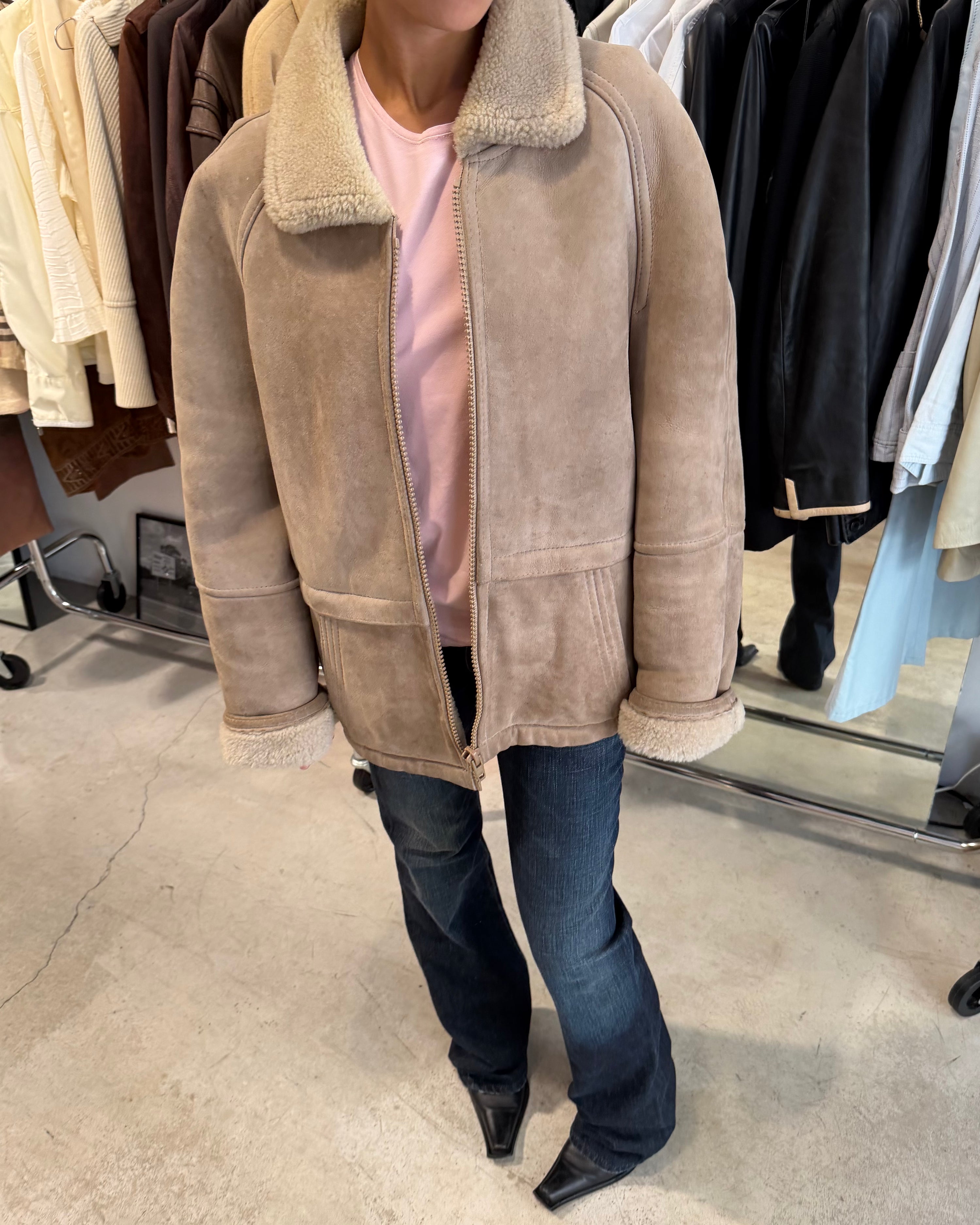 The Celia leather coat