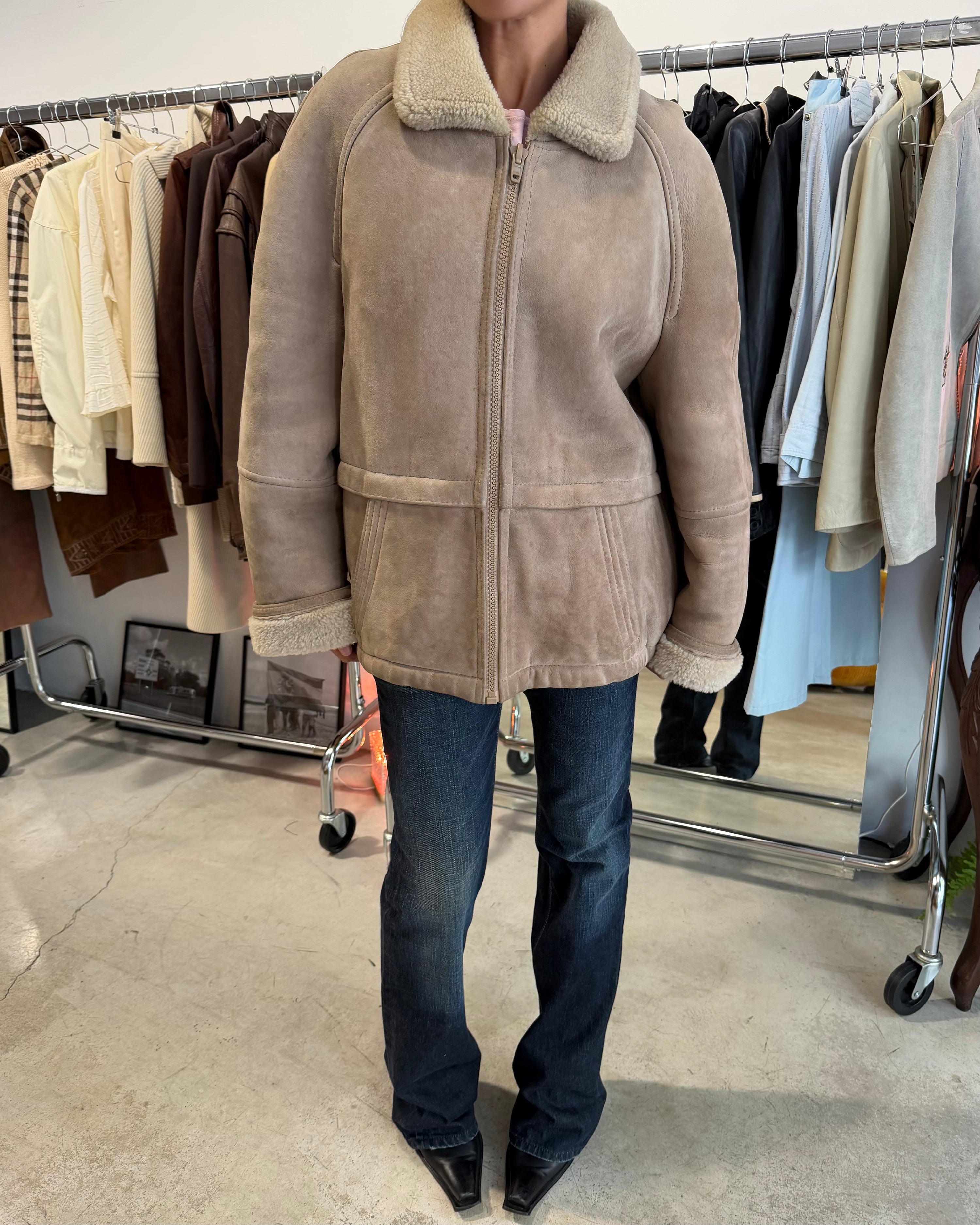 The Celia leather coat