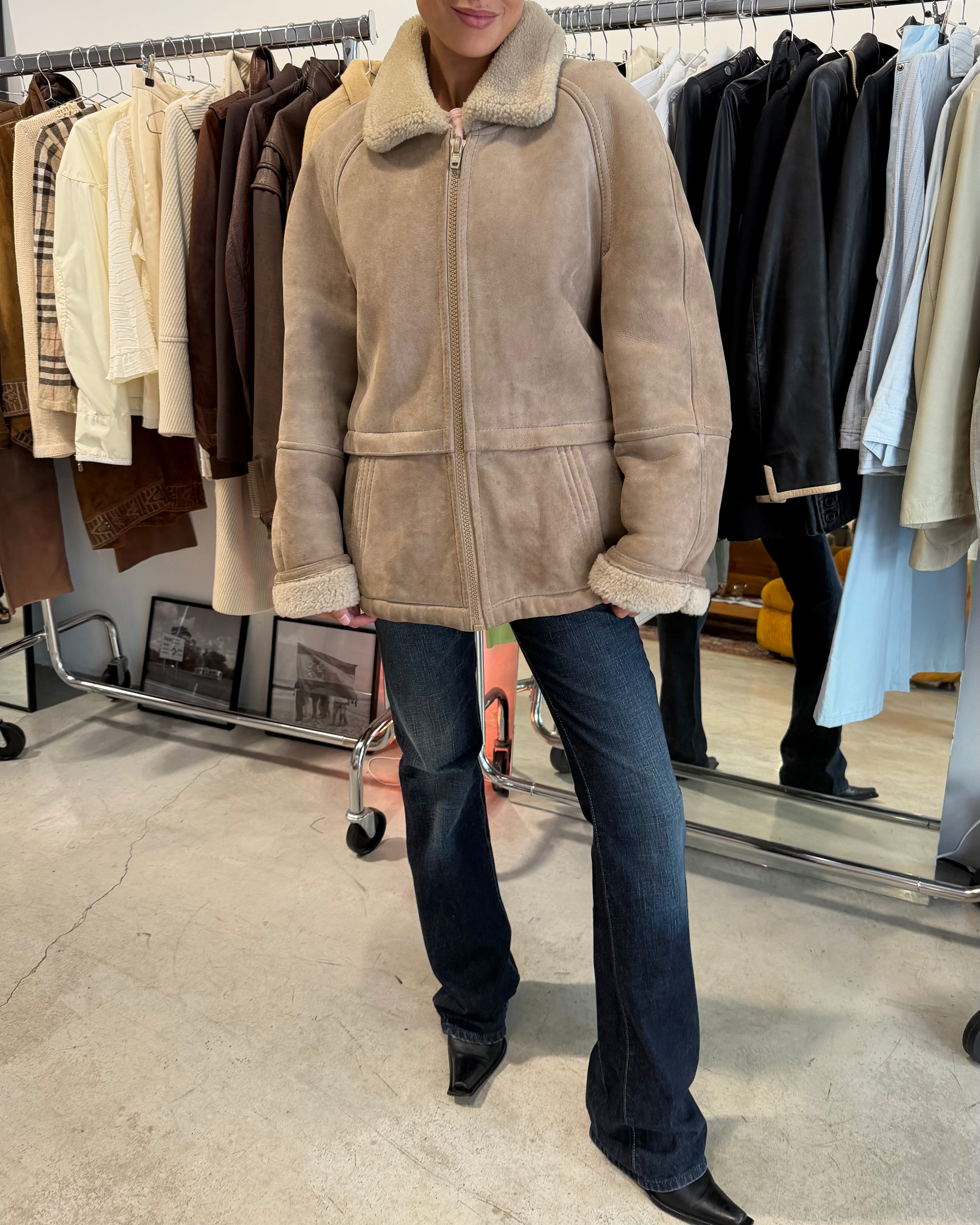 The Celia leather coat