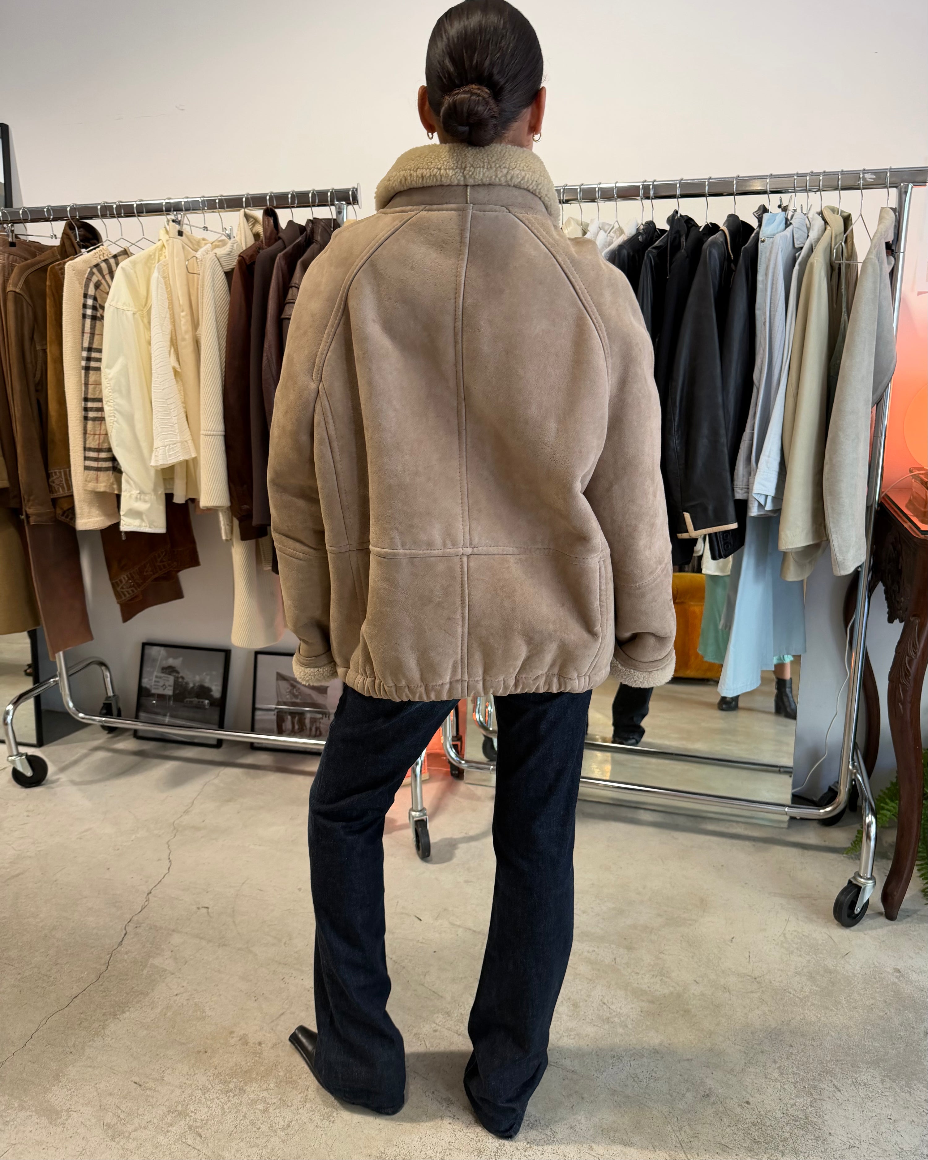 The Celia leather coat