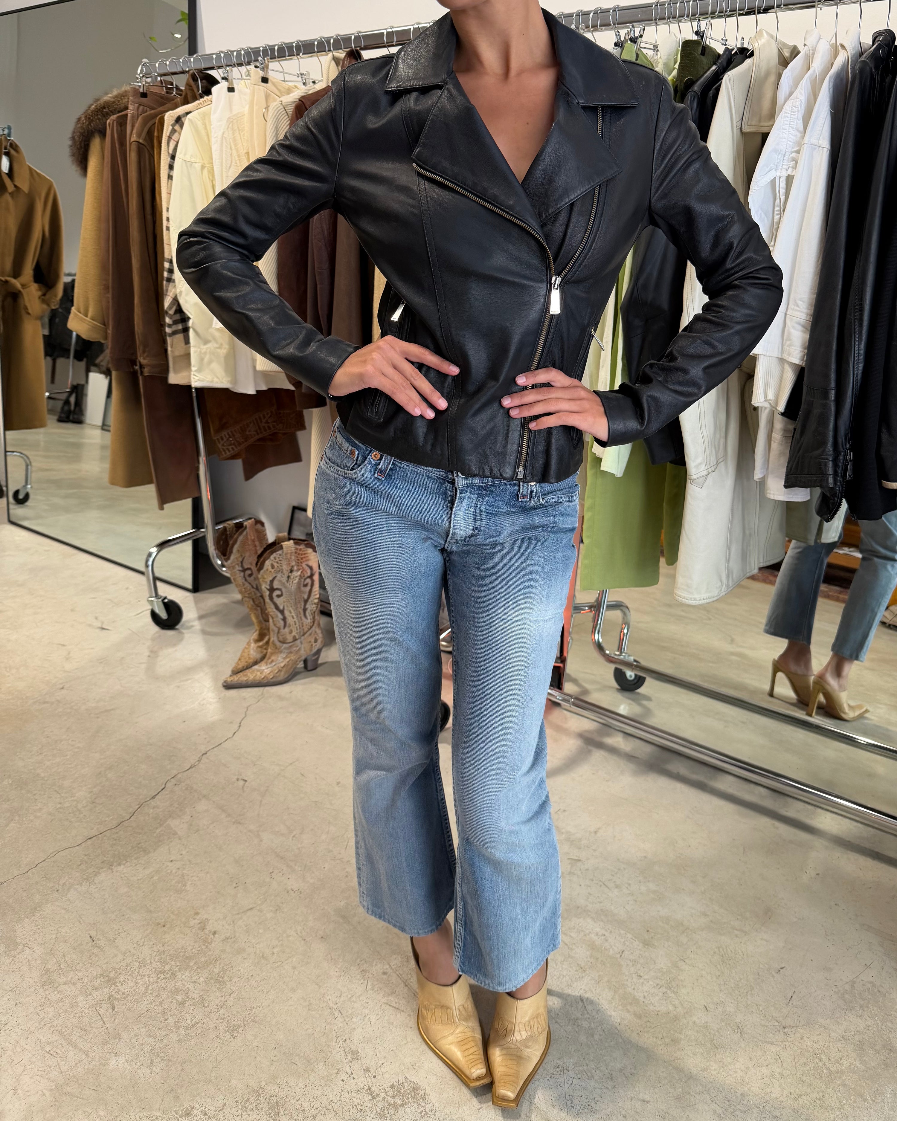 The Sammie leather jacket by Pinko