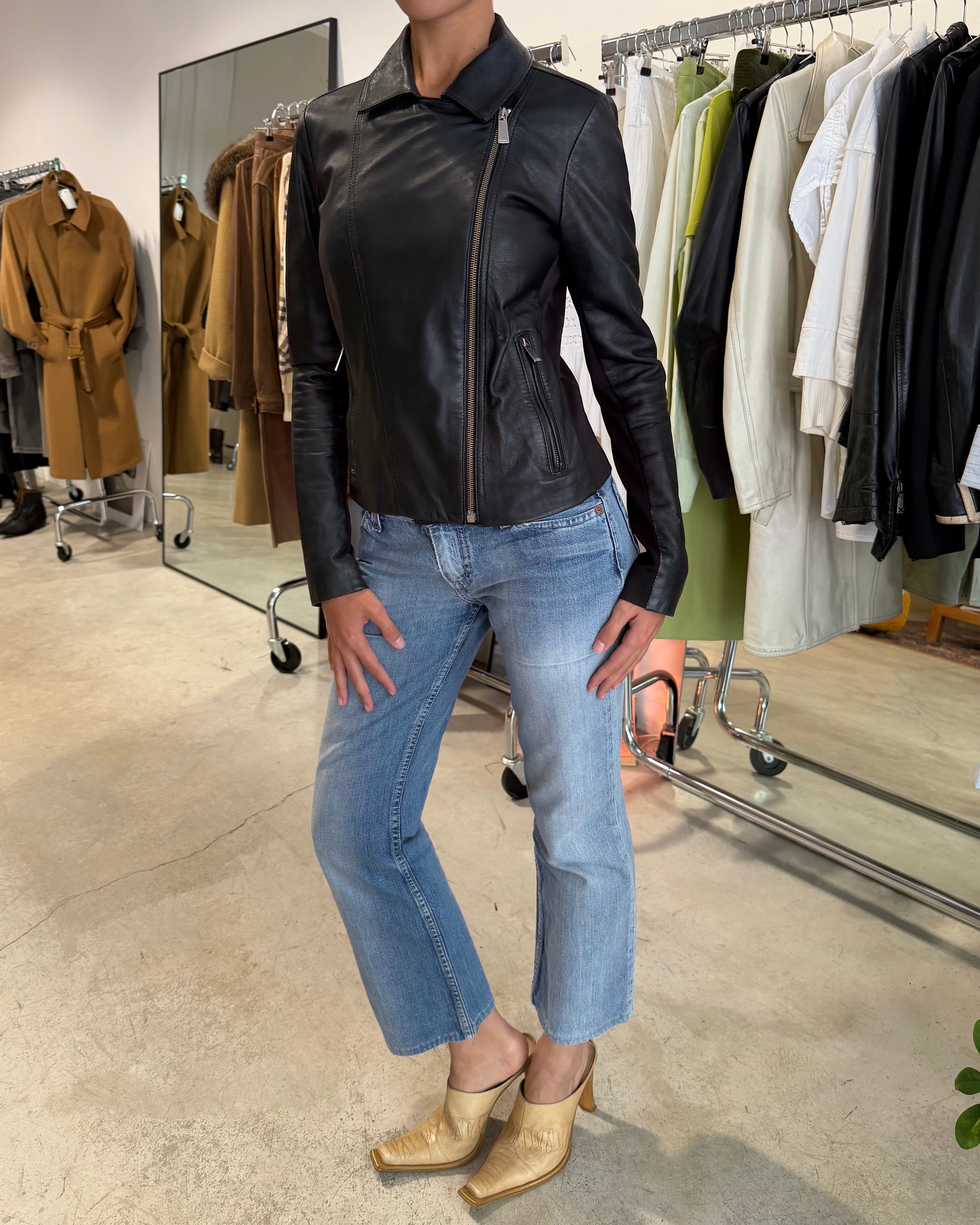 The Sammie leather jacket by Pinko