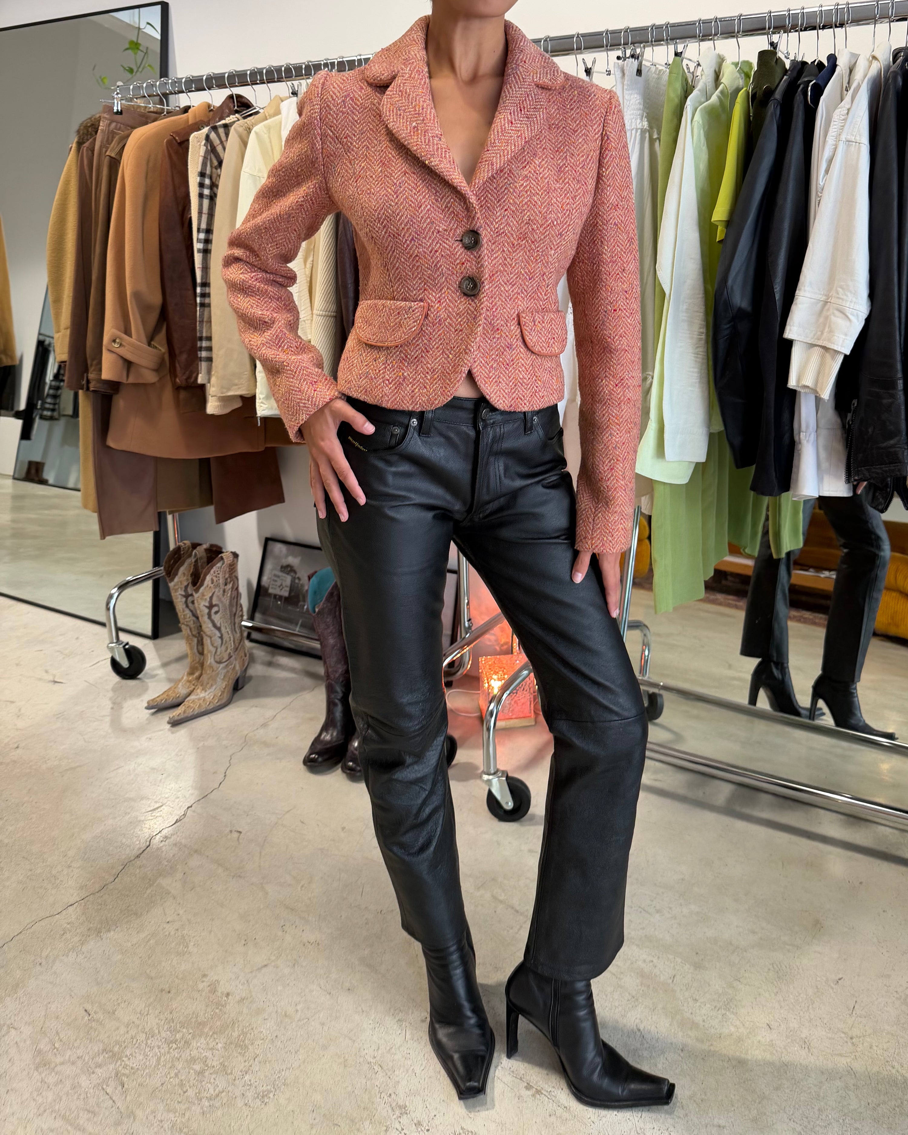 The Leila leather pants by Diesel