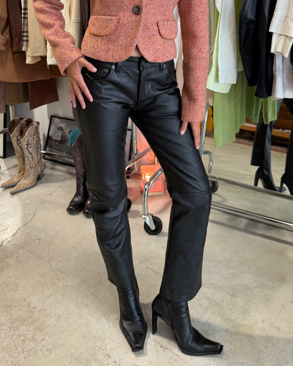 The Leila leather pants by Diesel
