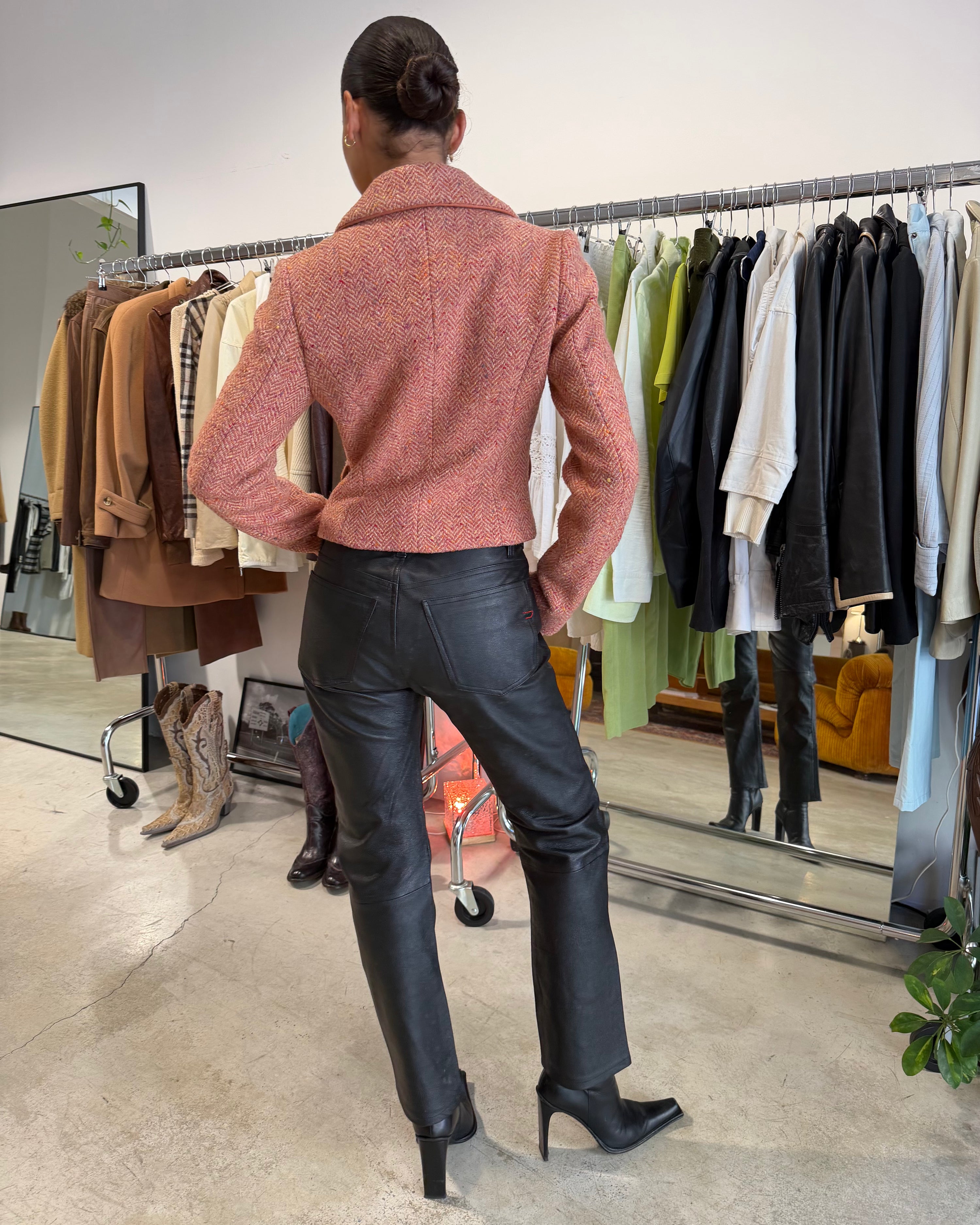 The Leila leather pants by Diesel