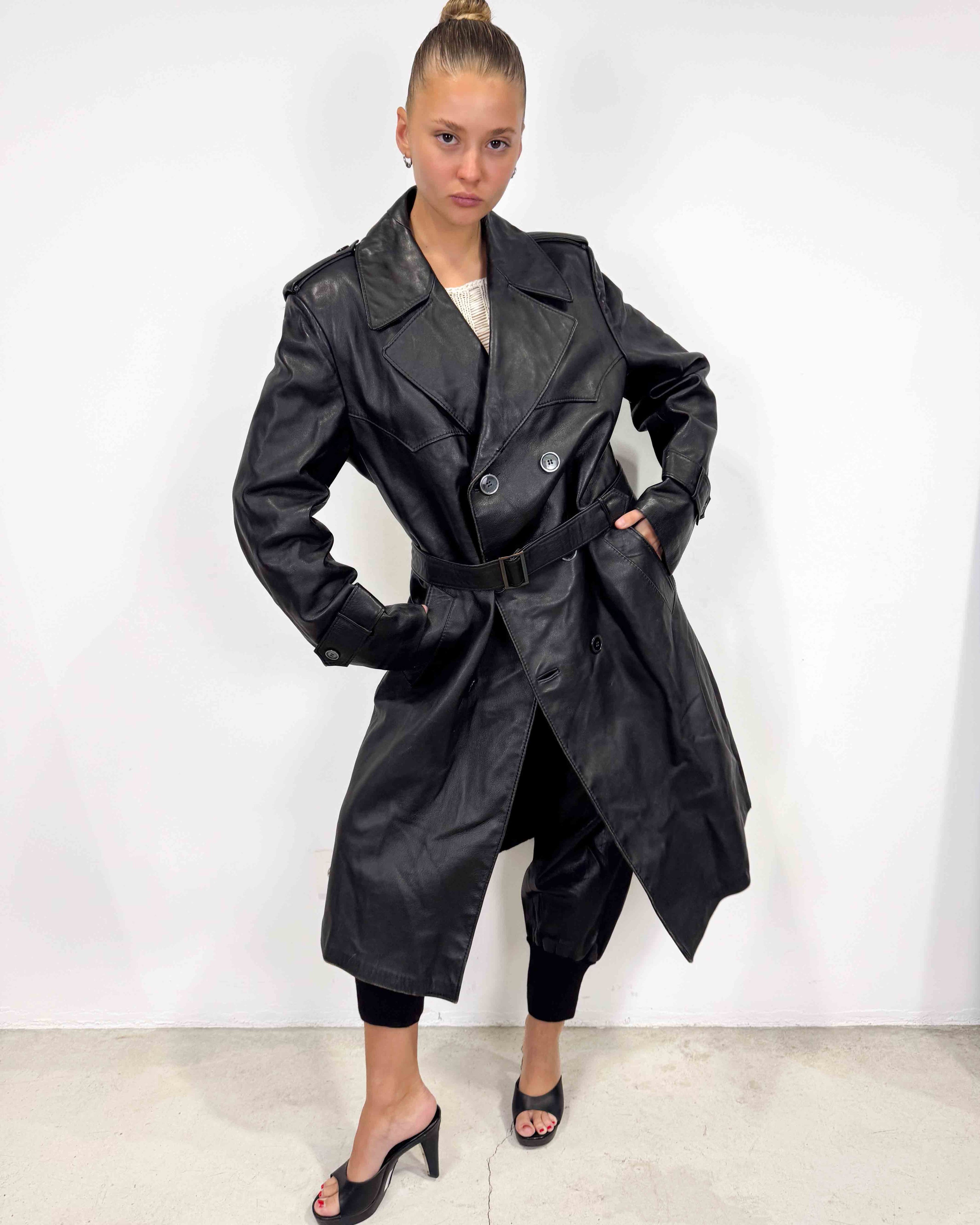 The Gwendolyn leather coat