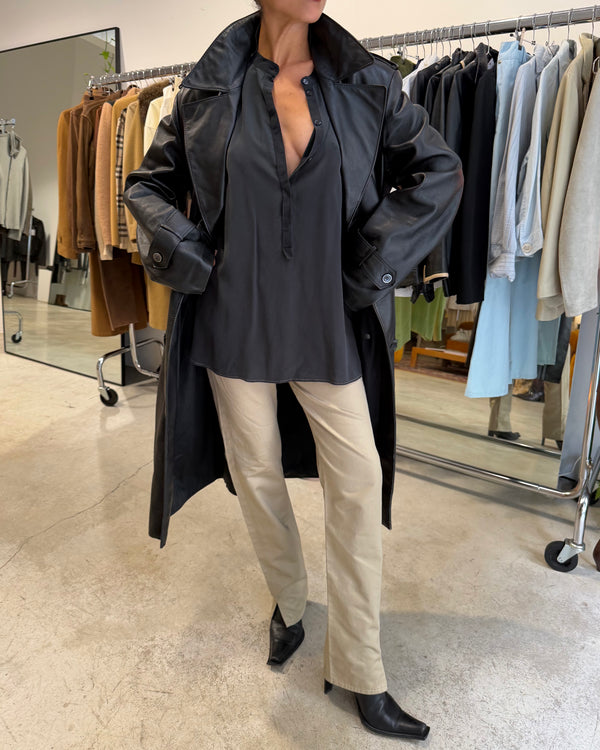 The Gwendolyn leather coat
