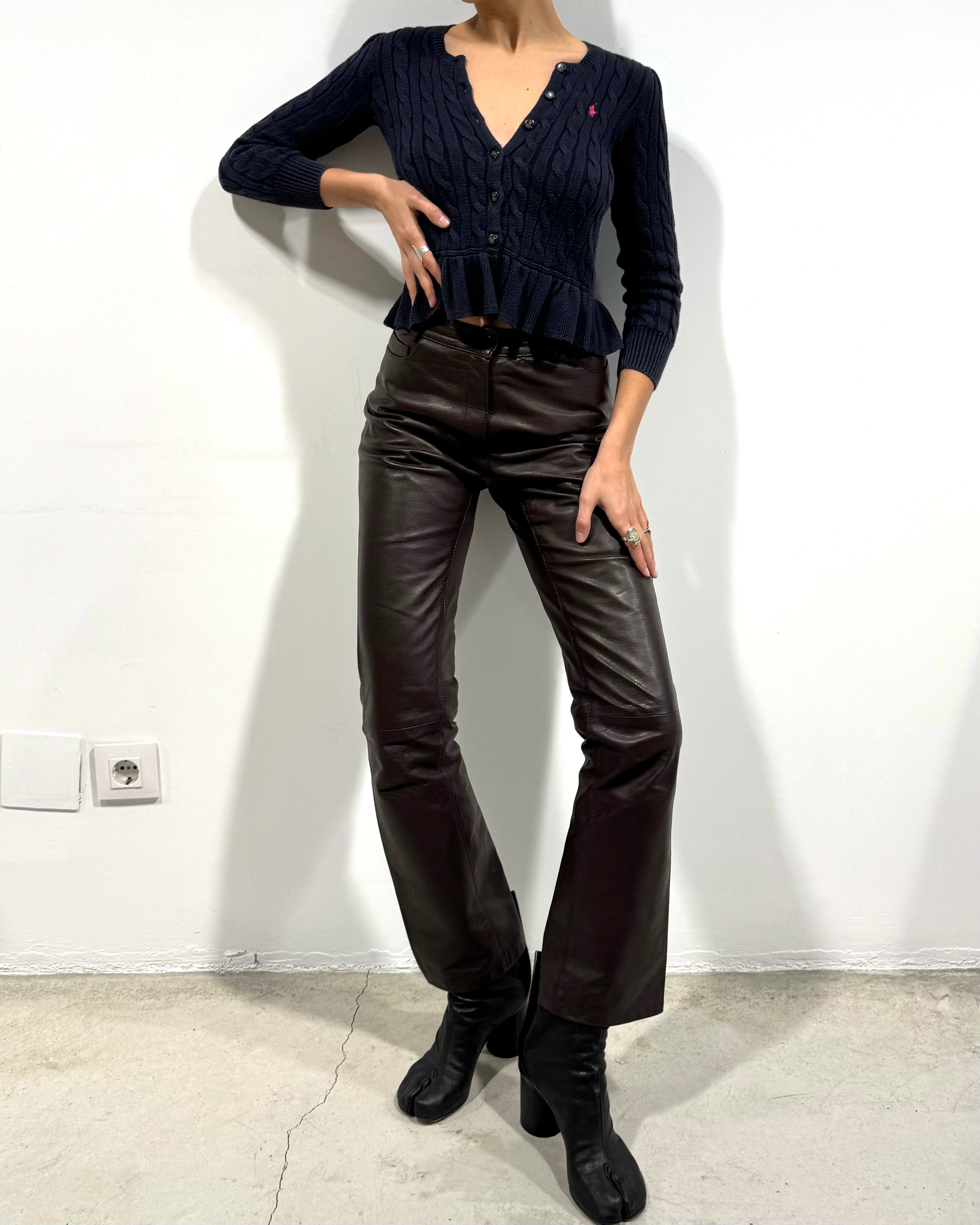 The Victoria leather pants