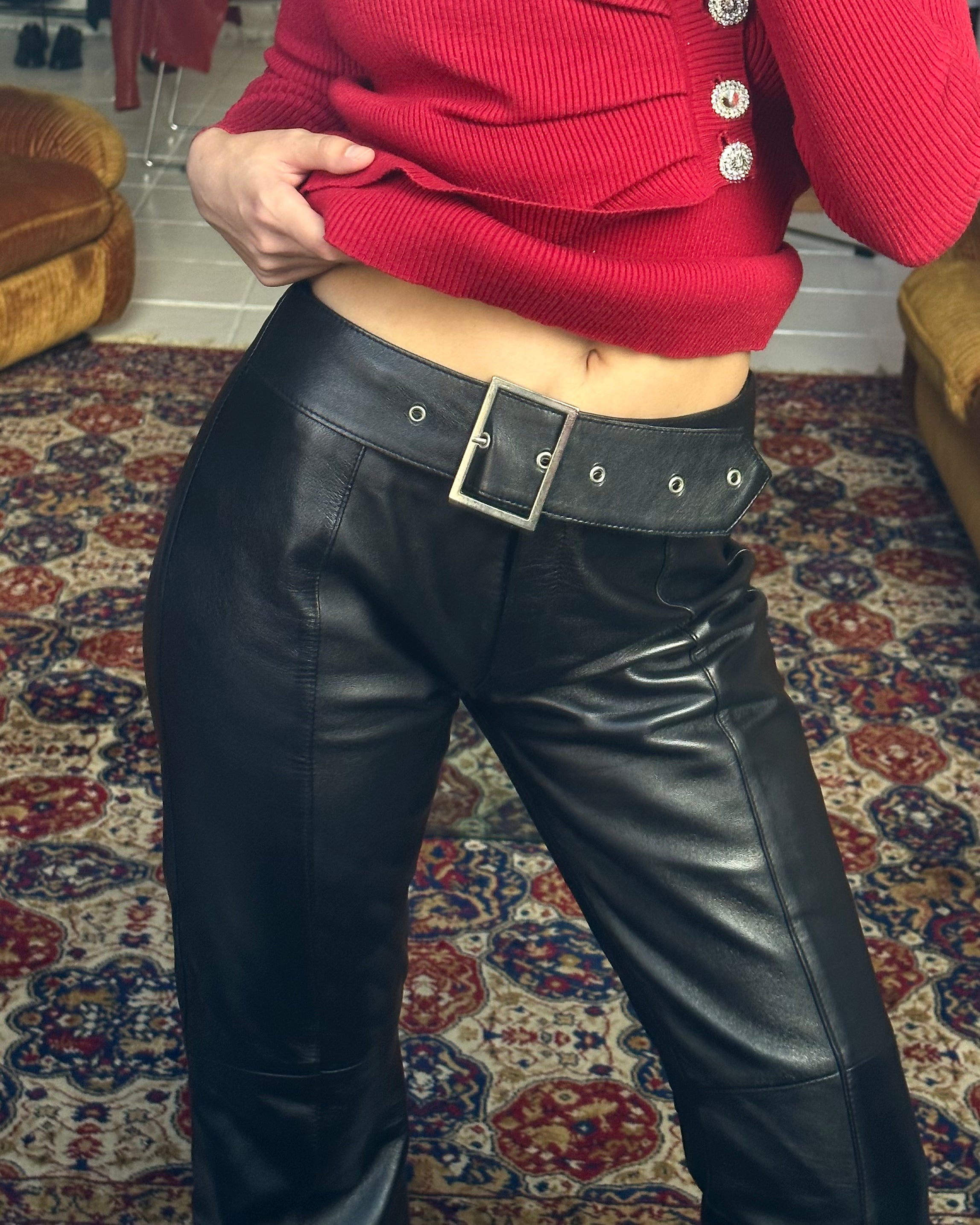 The sarah leather pants