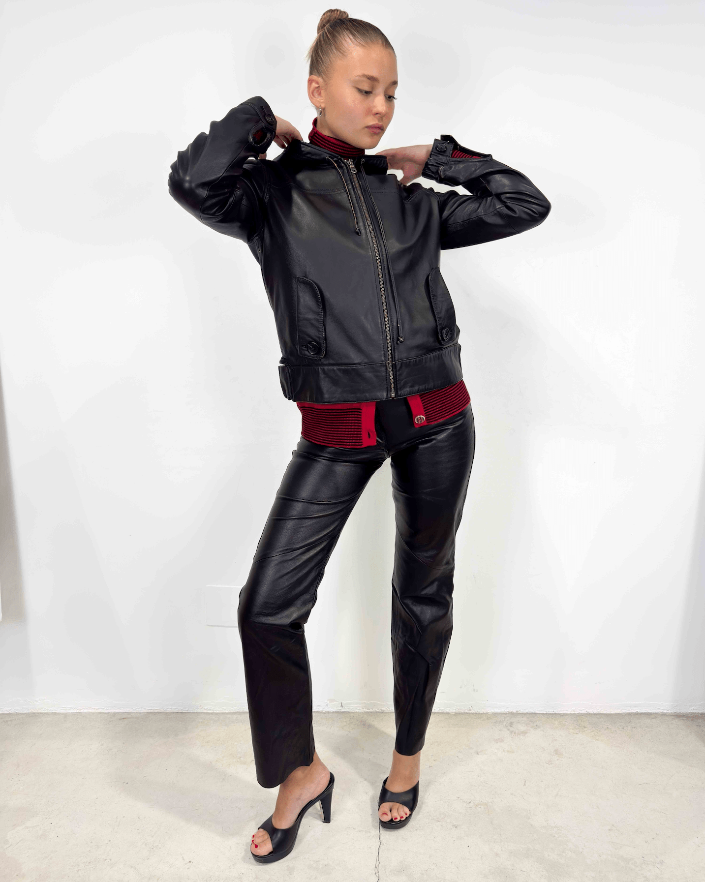 The Aaliyah leather jacket - rig vert