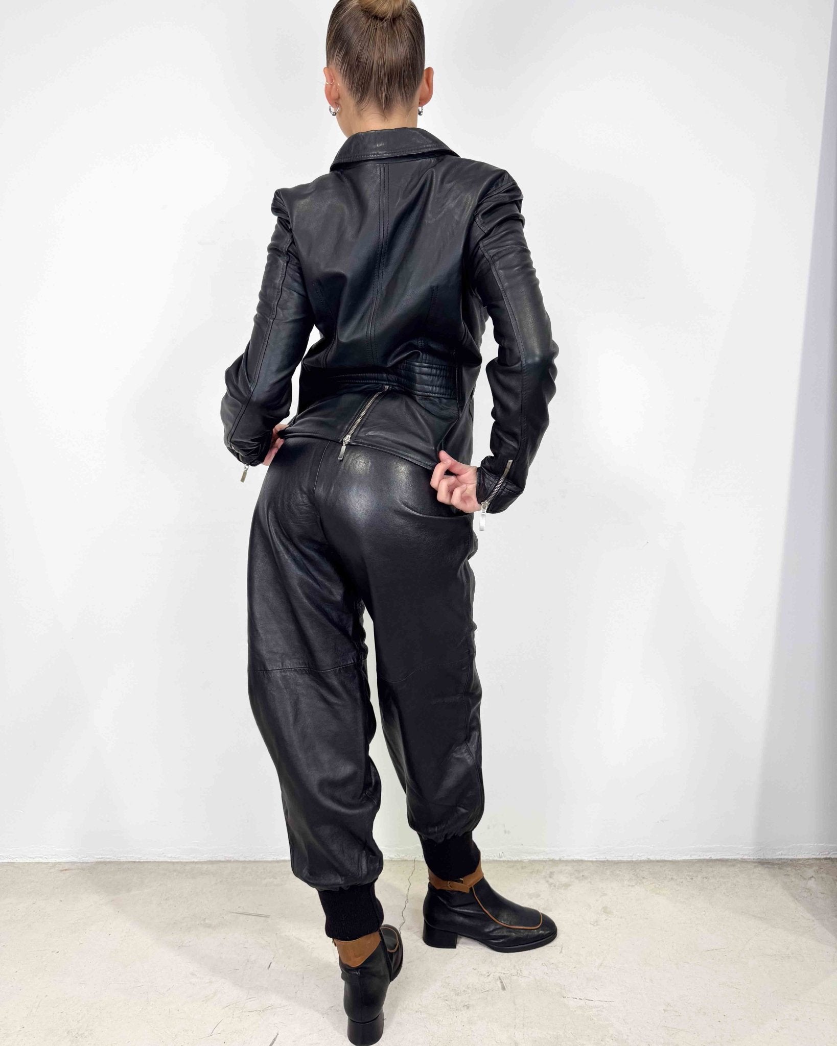 The Abbie leather jacket - rig vert