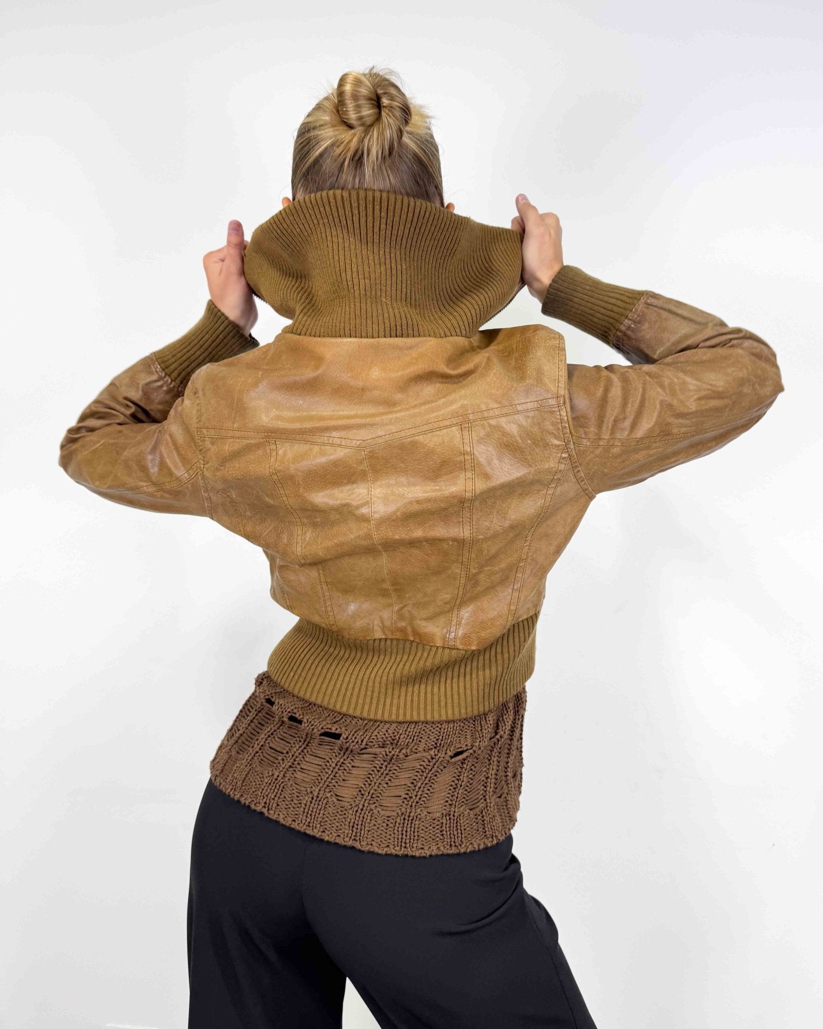 The Agatha leather jacket - rig vert