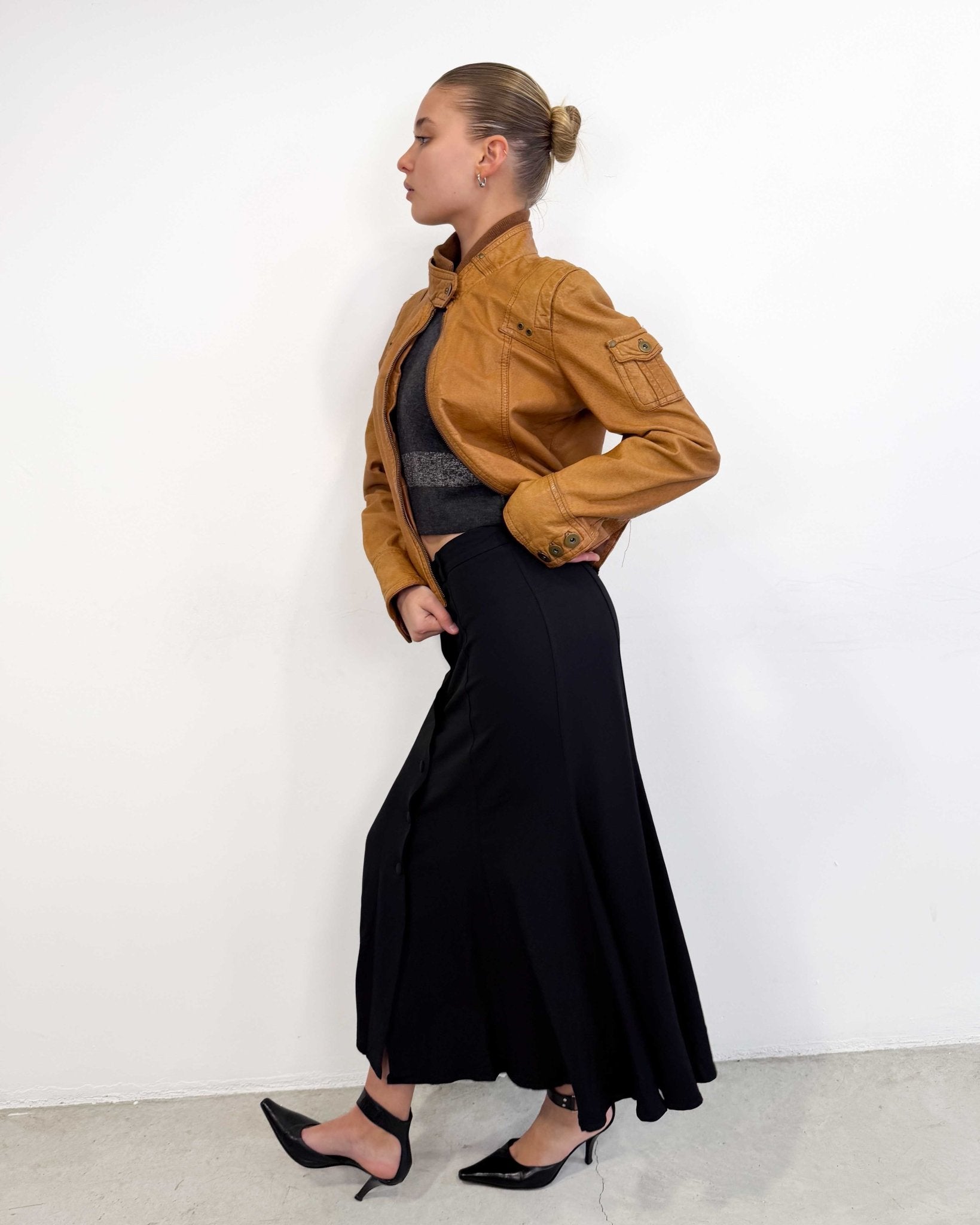 The Aleksandra leather jacket - rig vert