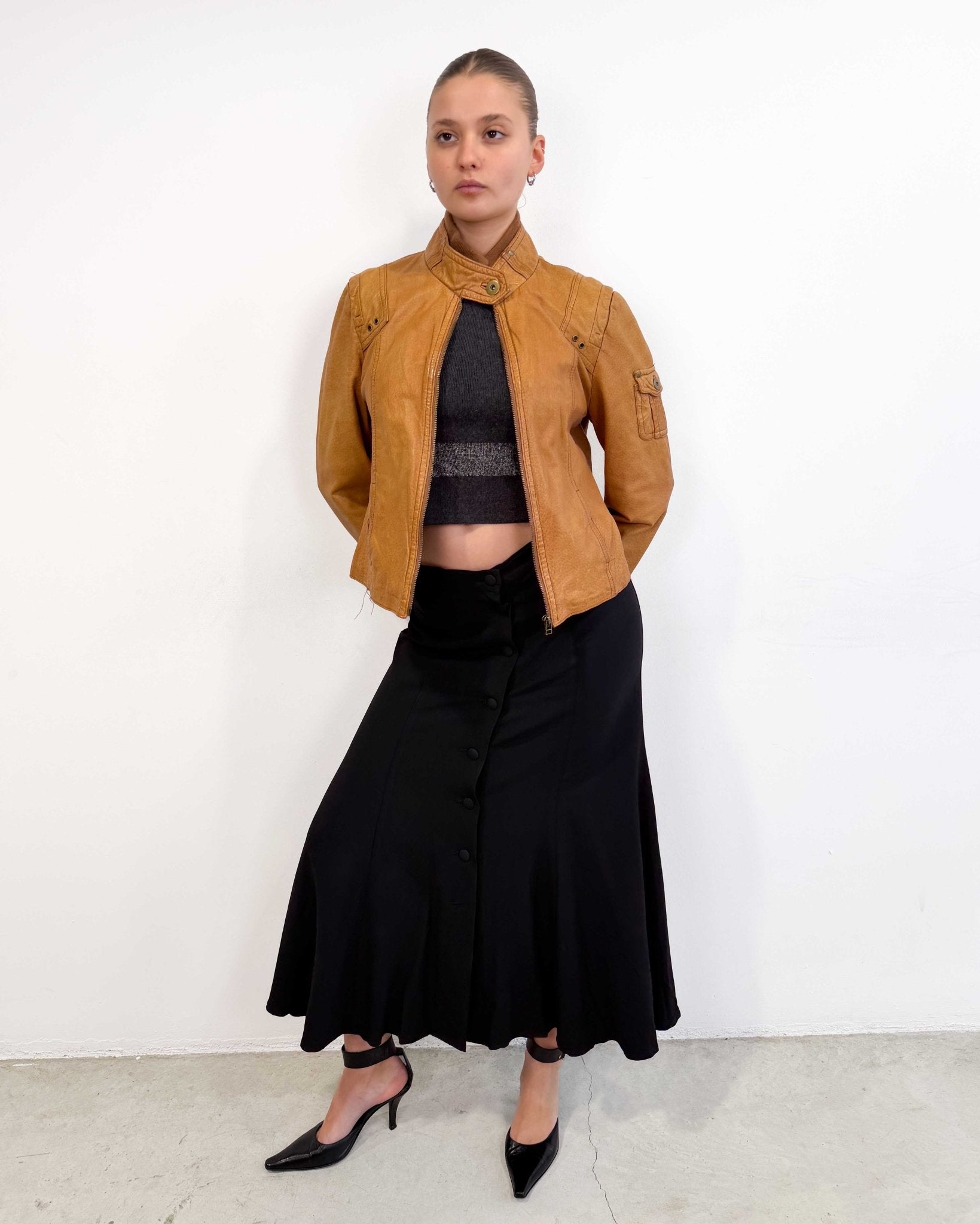 The Aleksandra leather jacket - rig vert