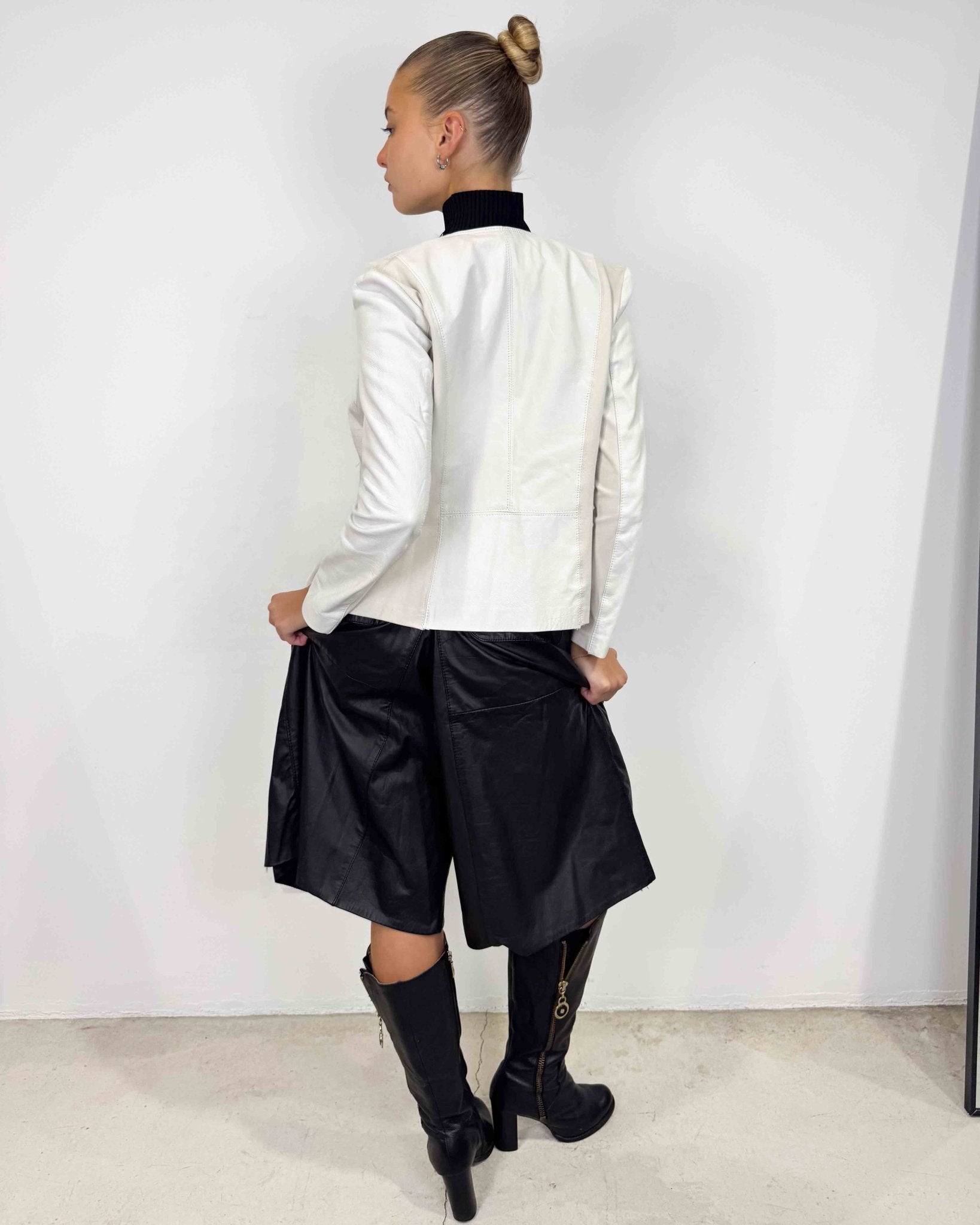 The Alessia leather jacket - rig vert