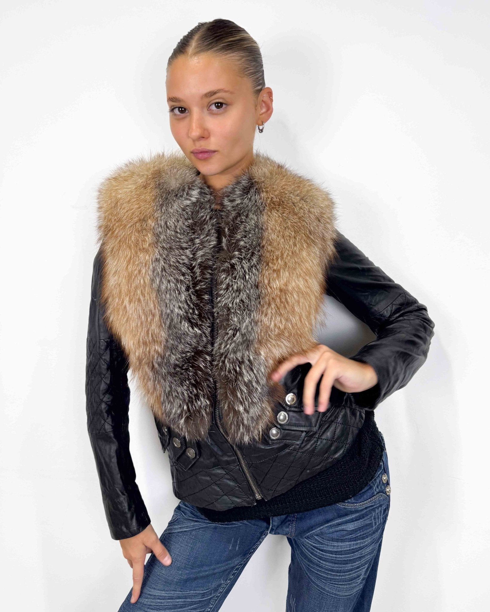 The Alia leather jacket - rig vert