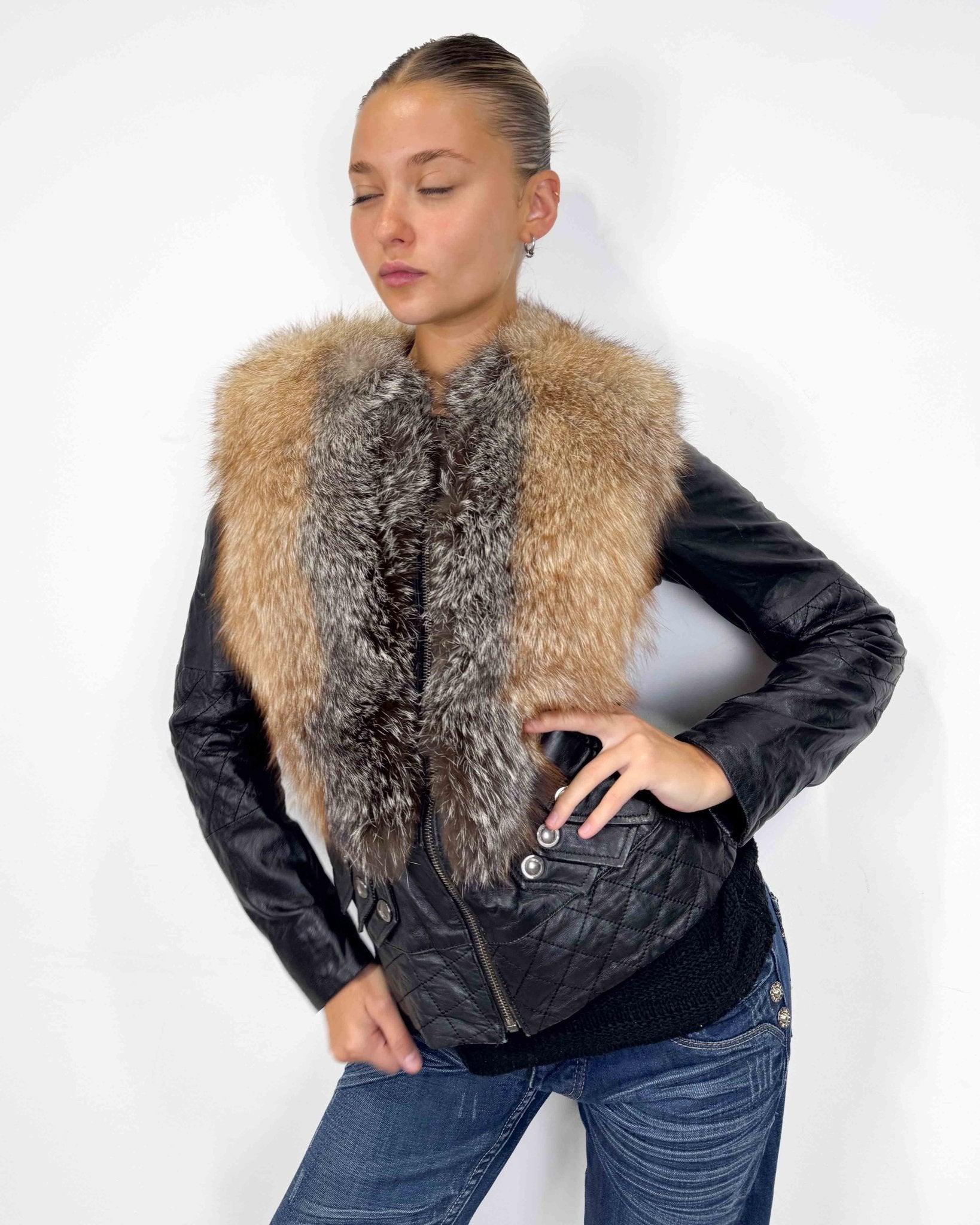 The Alia leather jacket - rig vert