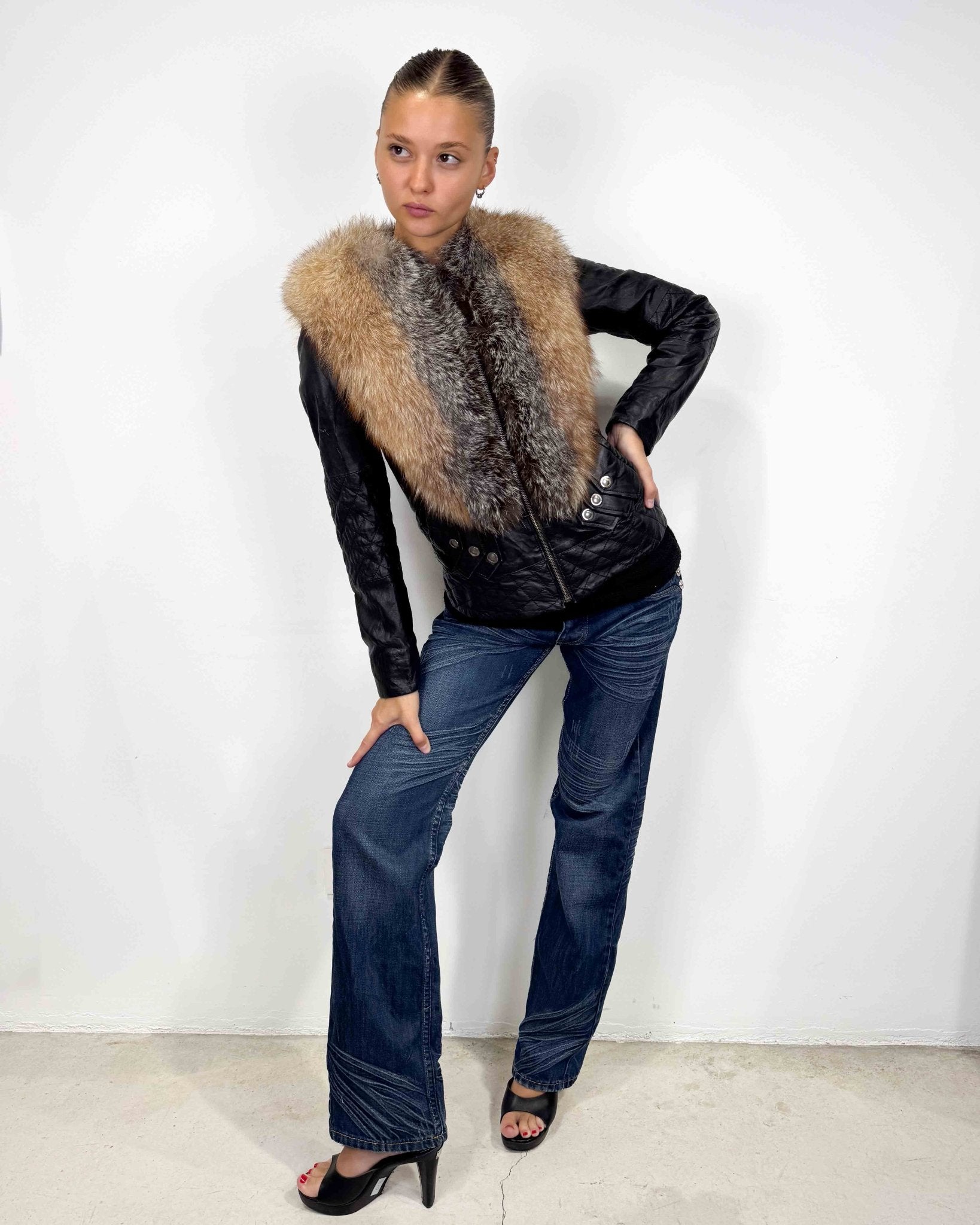 The Alia leather jacket - rig vert