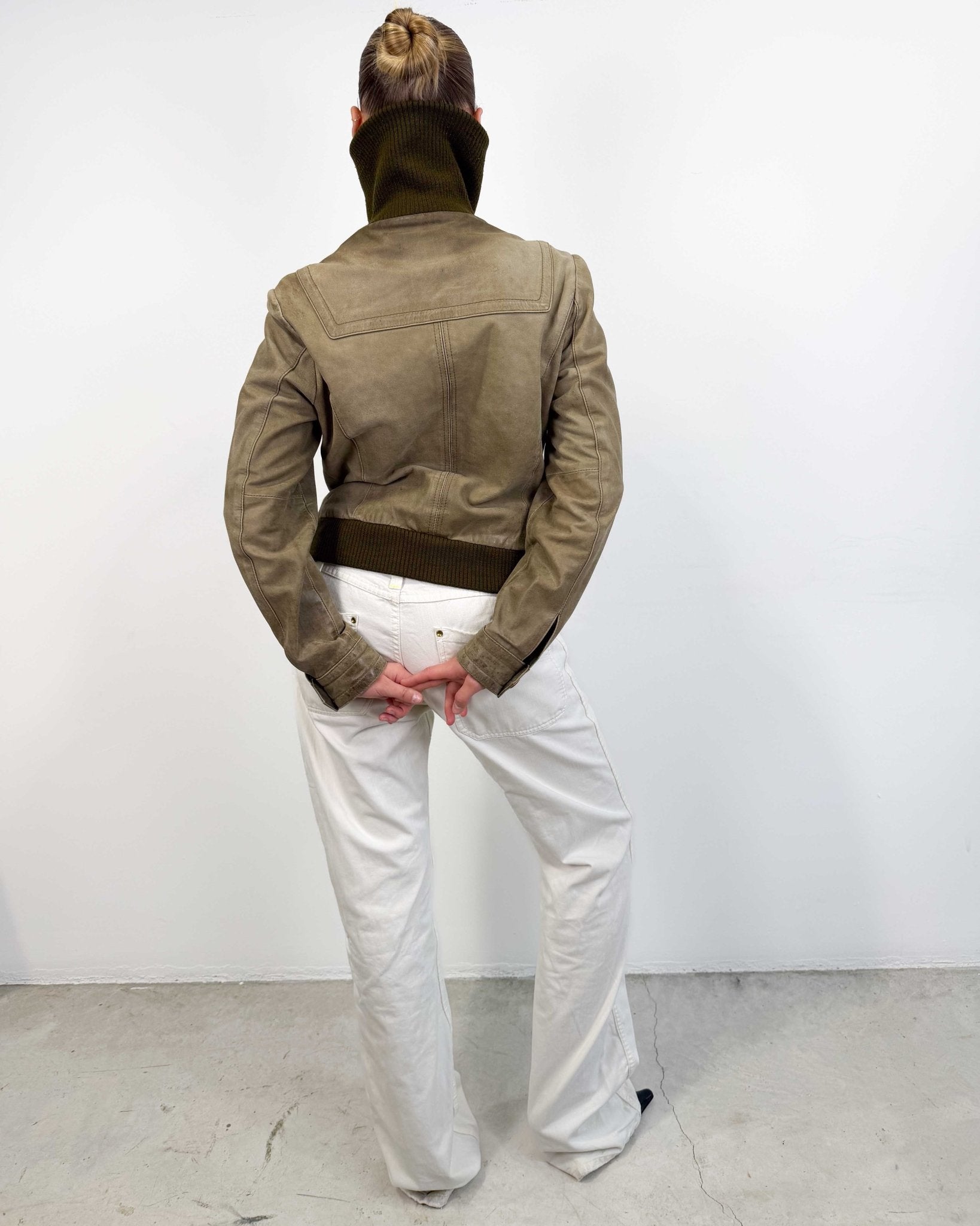The Allegra leather jacket - rig vert