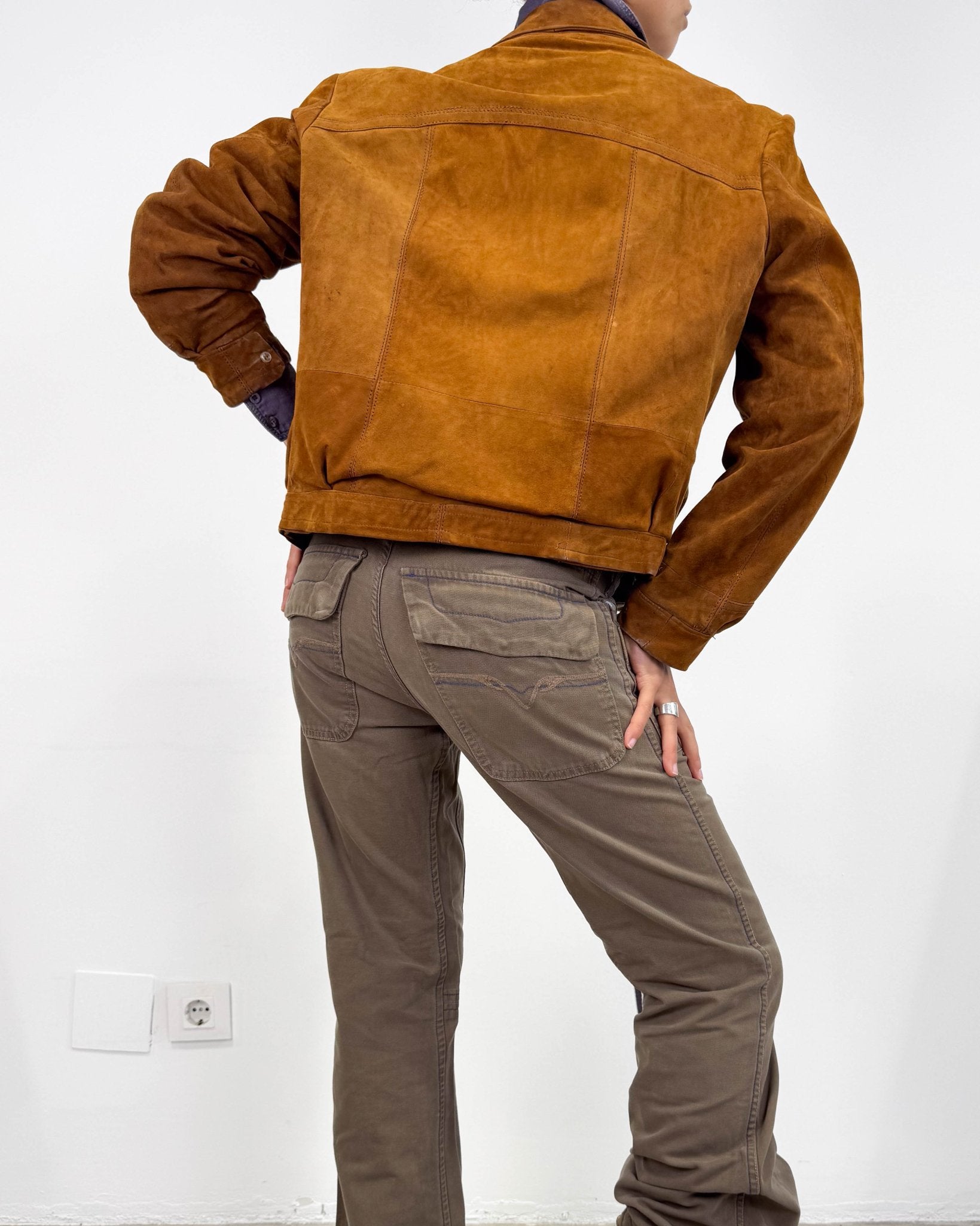 The Anna leather jacket - rig vert