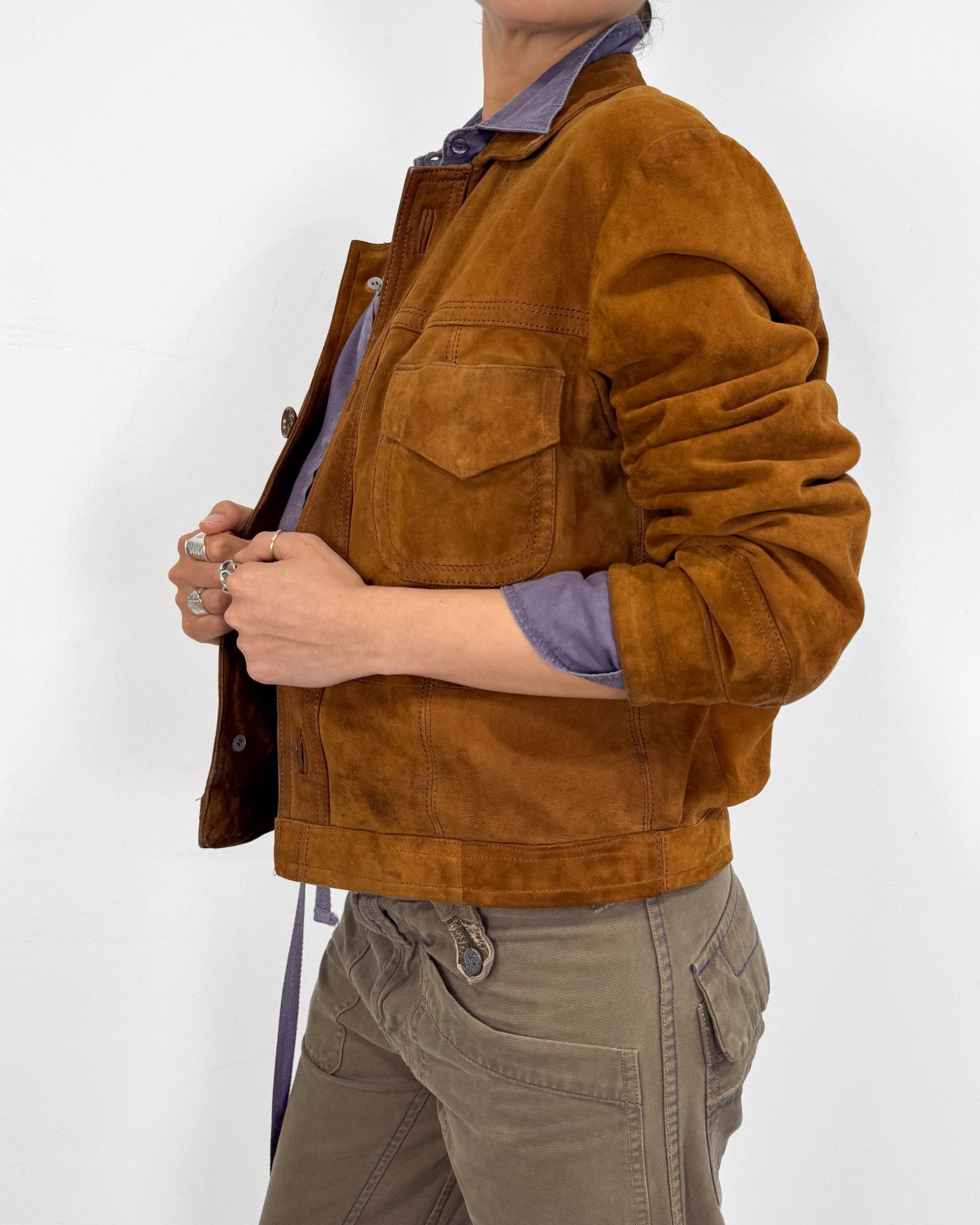 The Anna leather jacket - rig vert