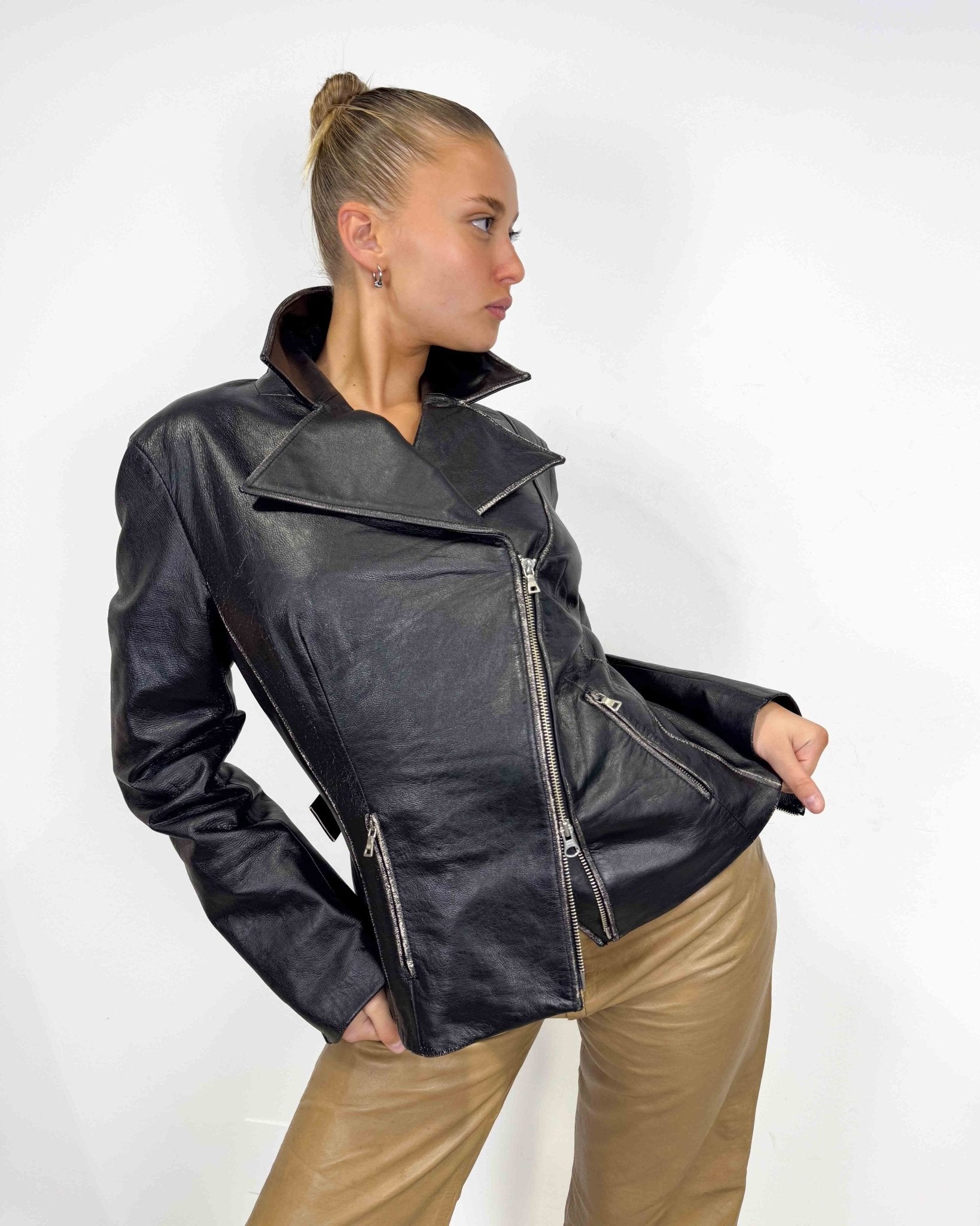 The Aurora leather jacket - rig vert