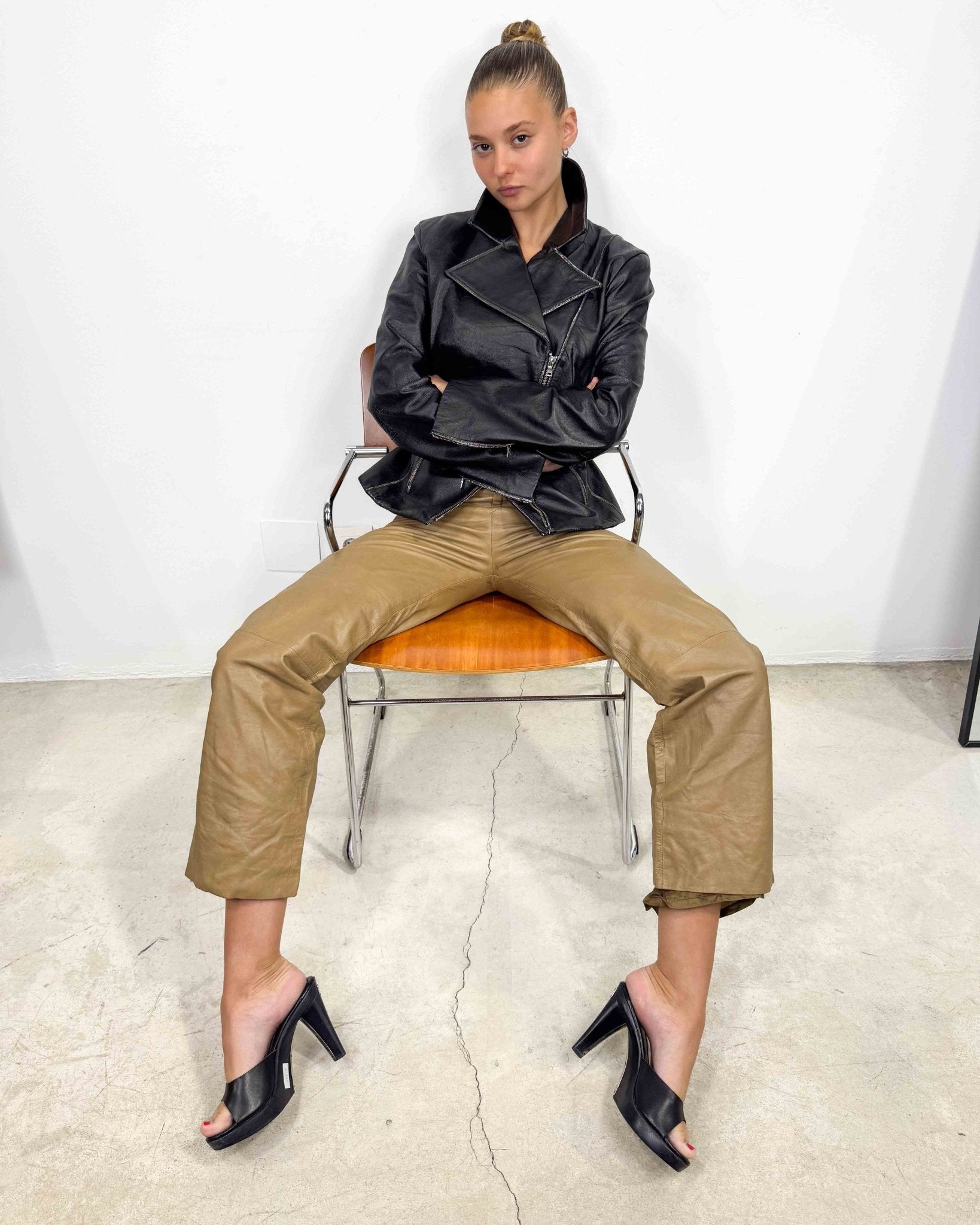 The Aurora leather jacket - rig vert