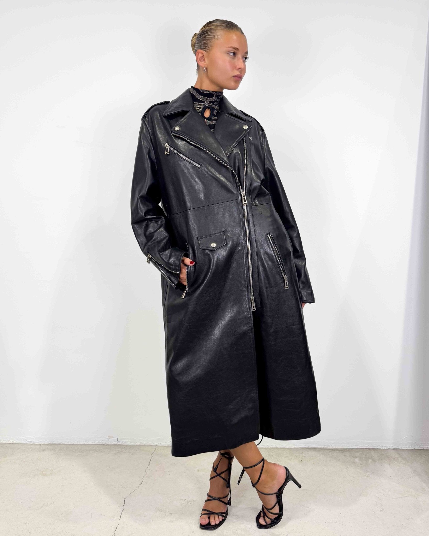 The Bianca leather coat by Belstaff - rig vert