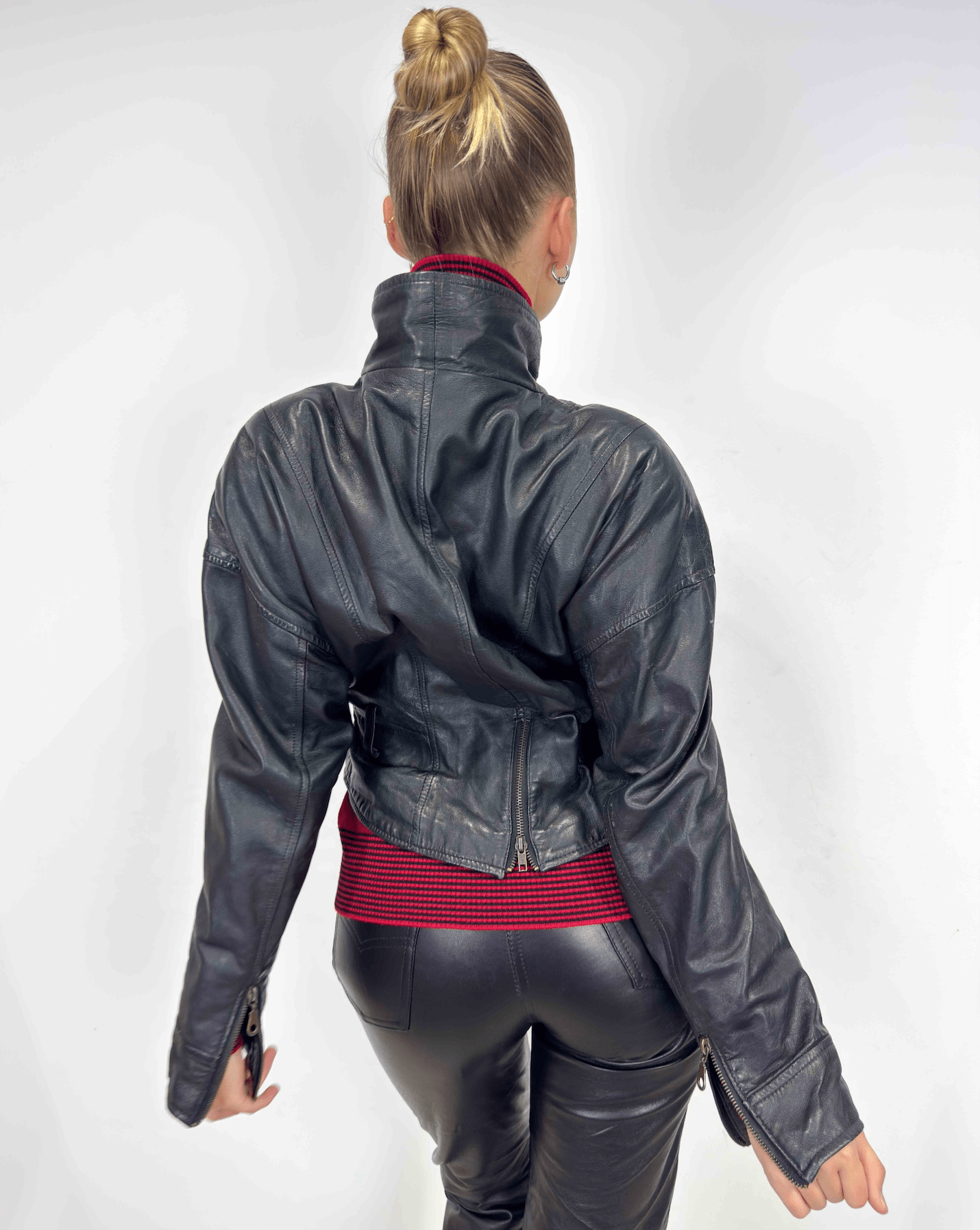 The Bonnie leather jacket - rig vert