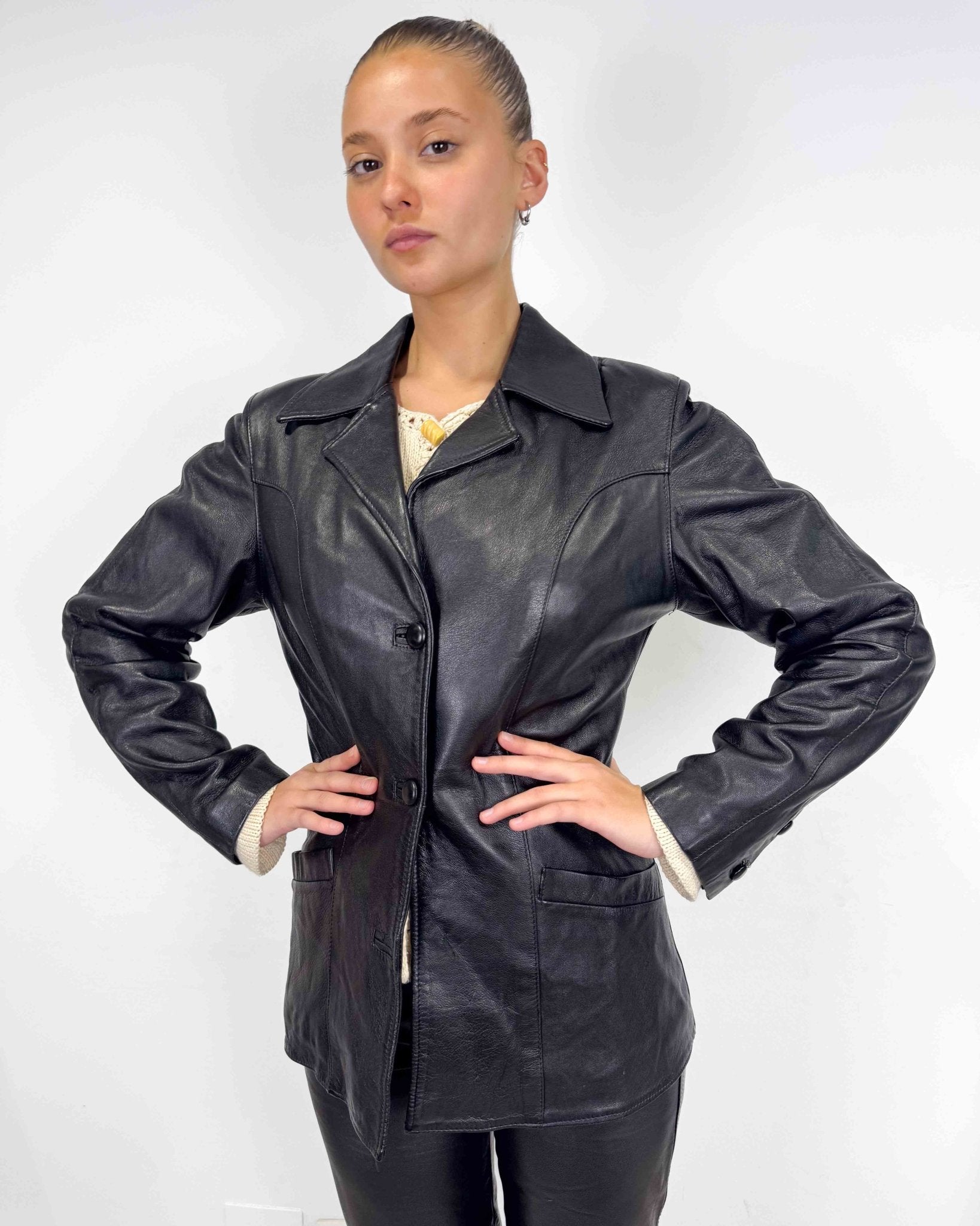 The Brooklyn leather jacket - rig vert