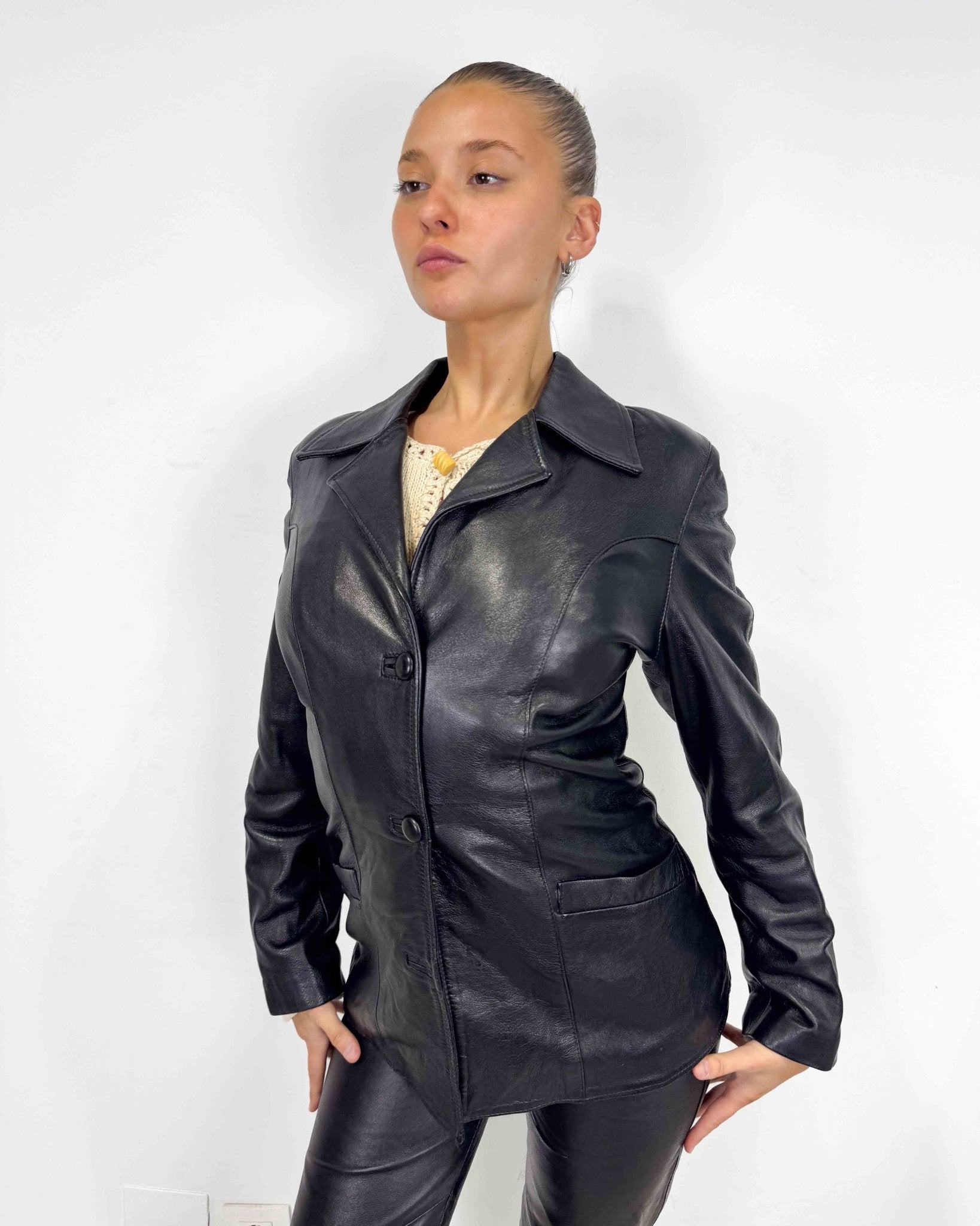 The Brooklyn leather jacket - rig vert