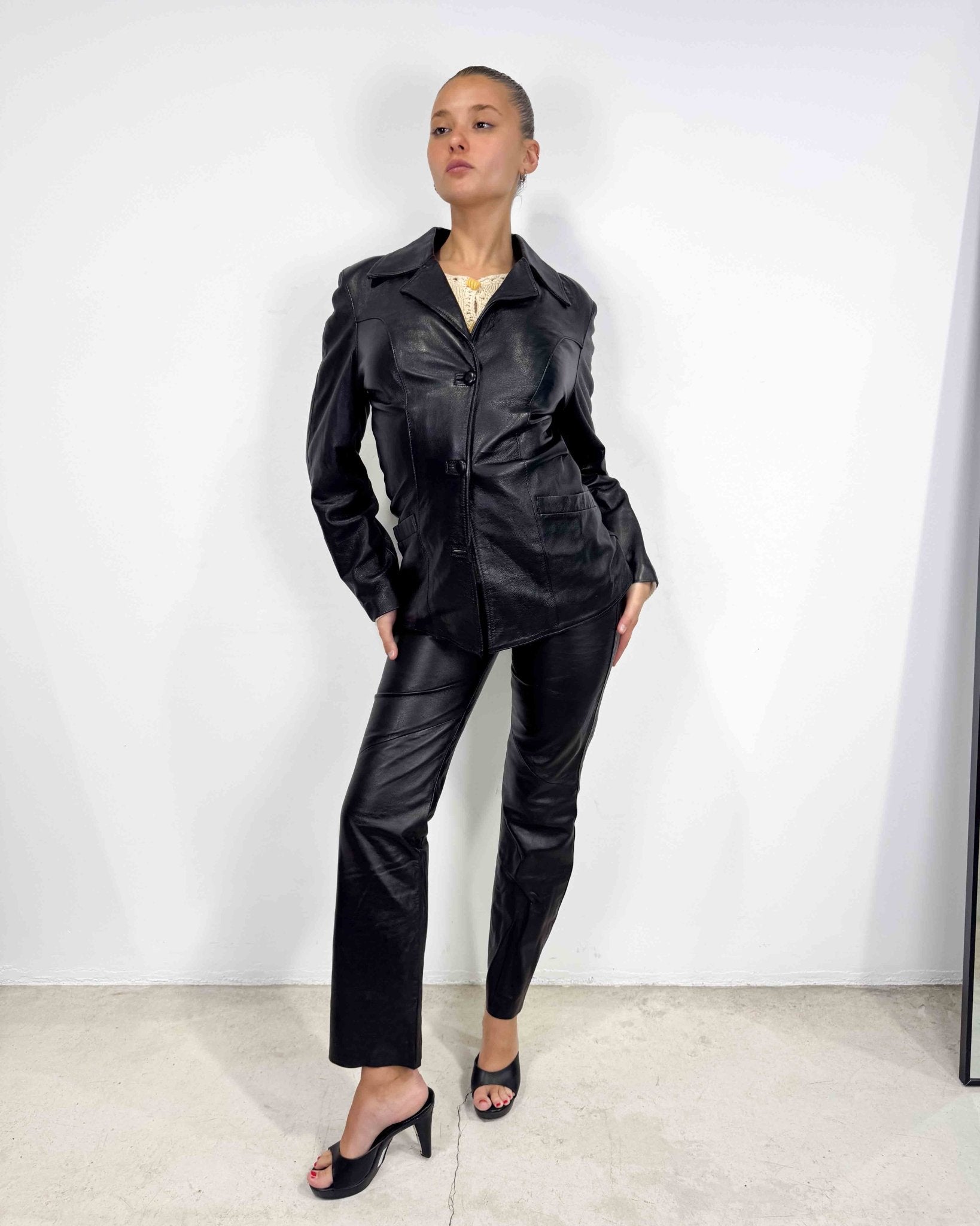 The Brooklyn leather jacket - rig vert