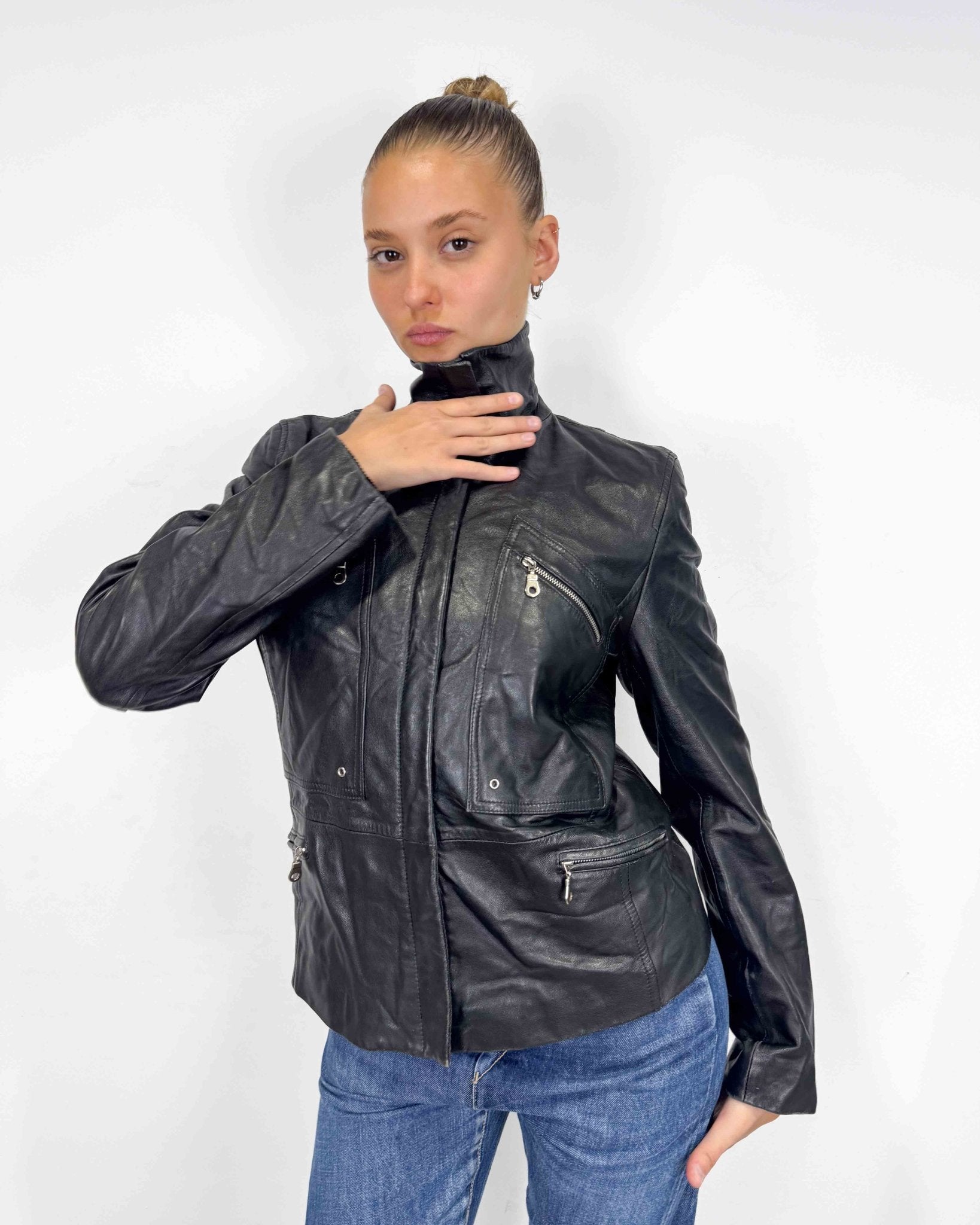 The Bryony leather jacket - rig vert