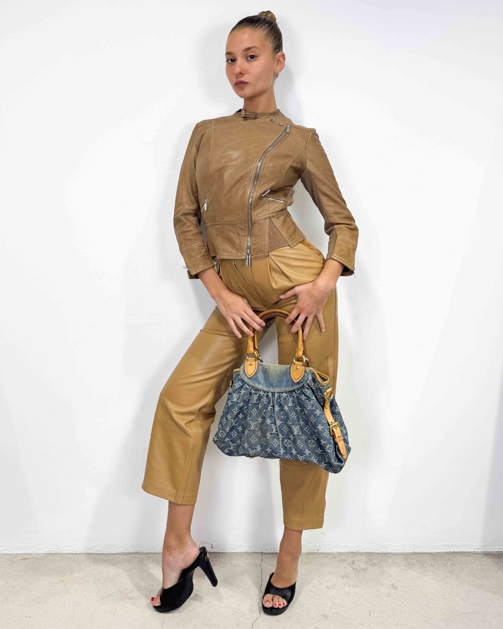 The Carla leather jacket - rig vert