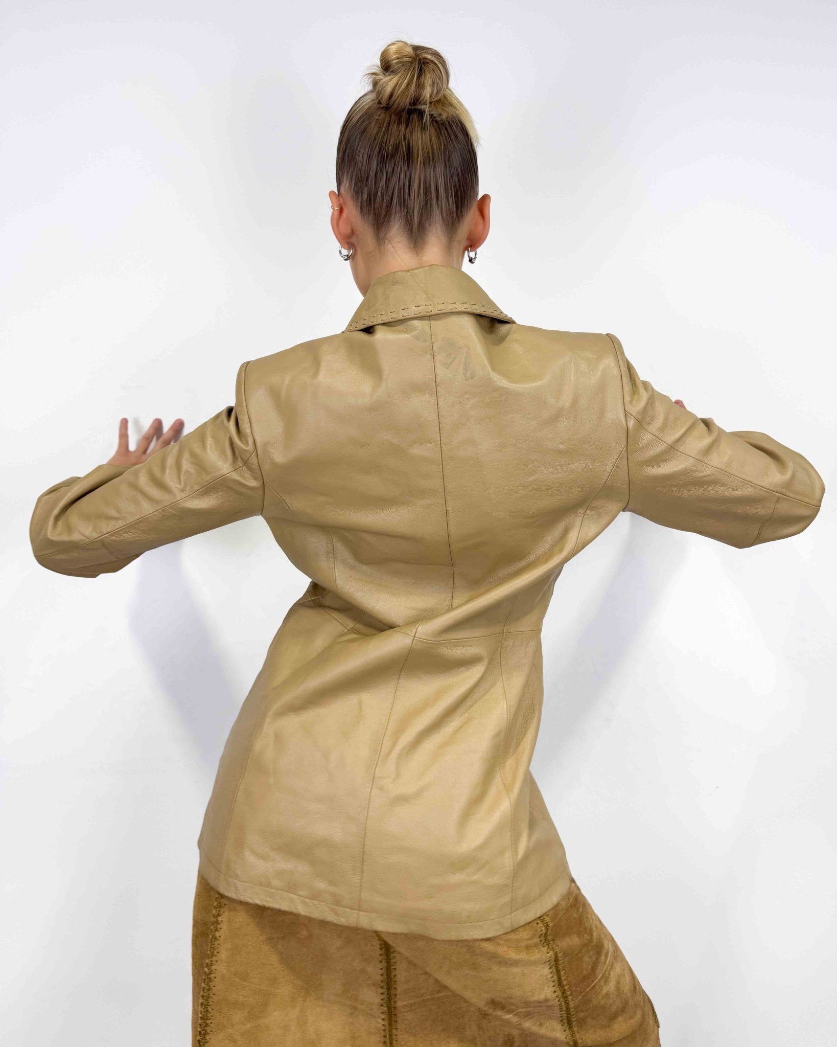 The Casilda leather jacket - rig vert