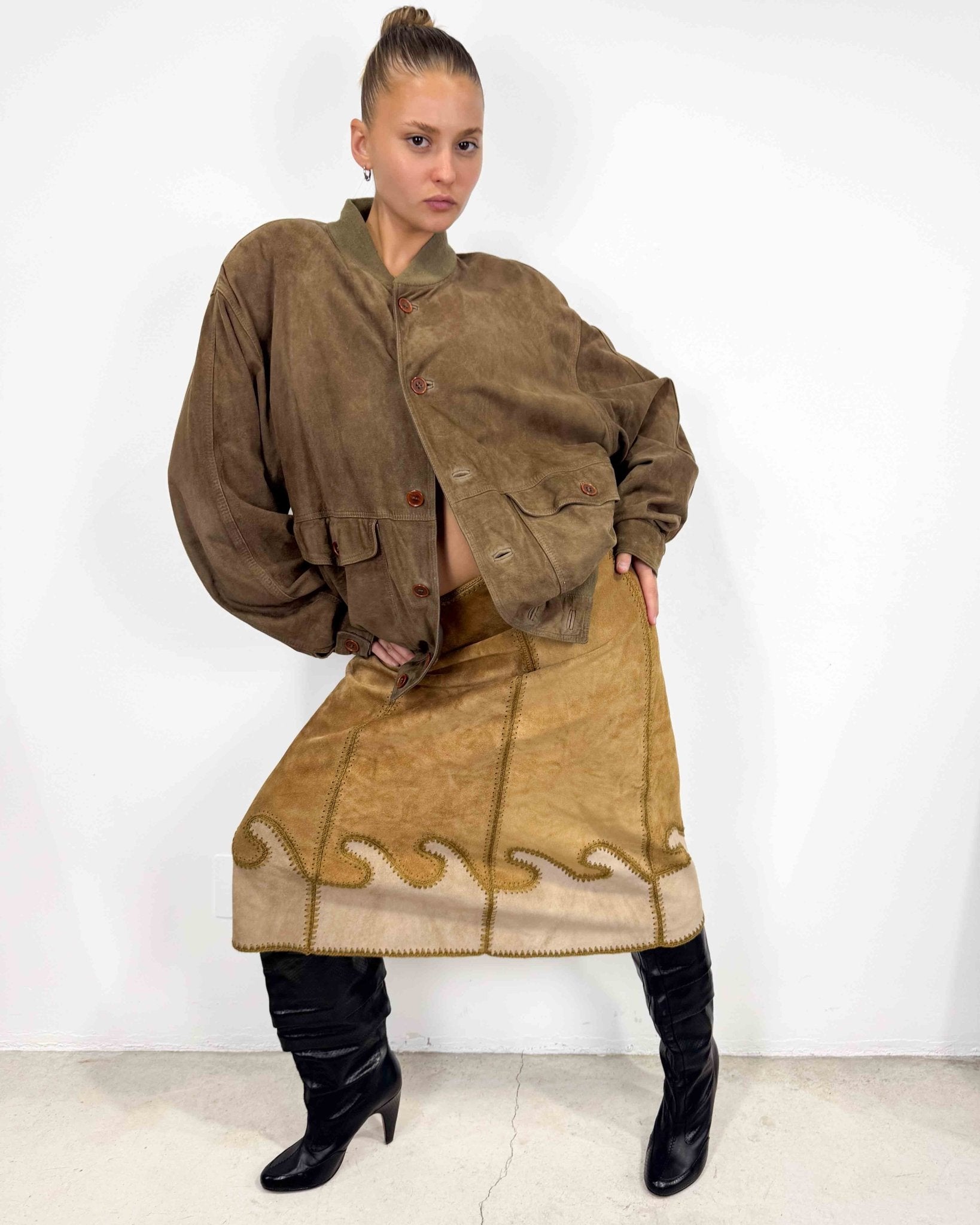 The Chloe leather jacket - rig vert