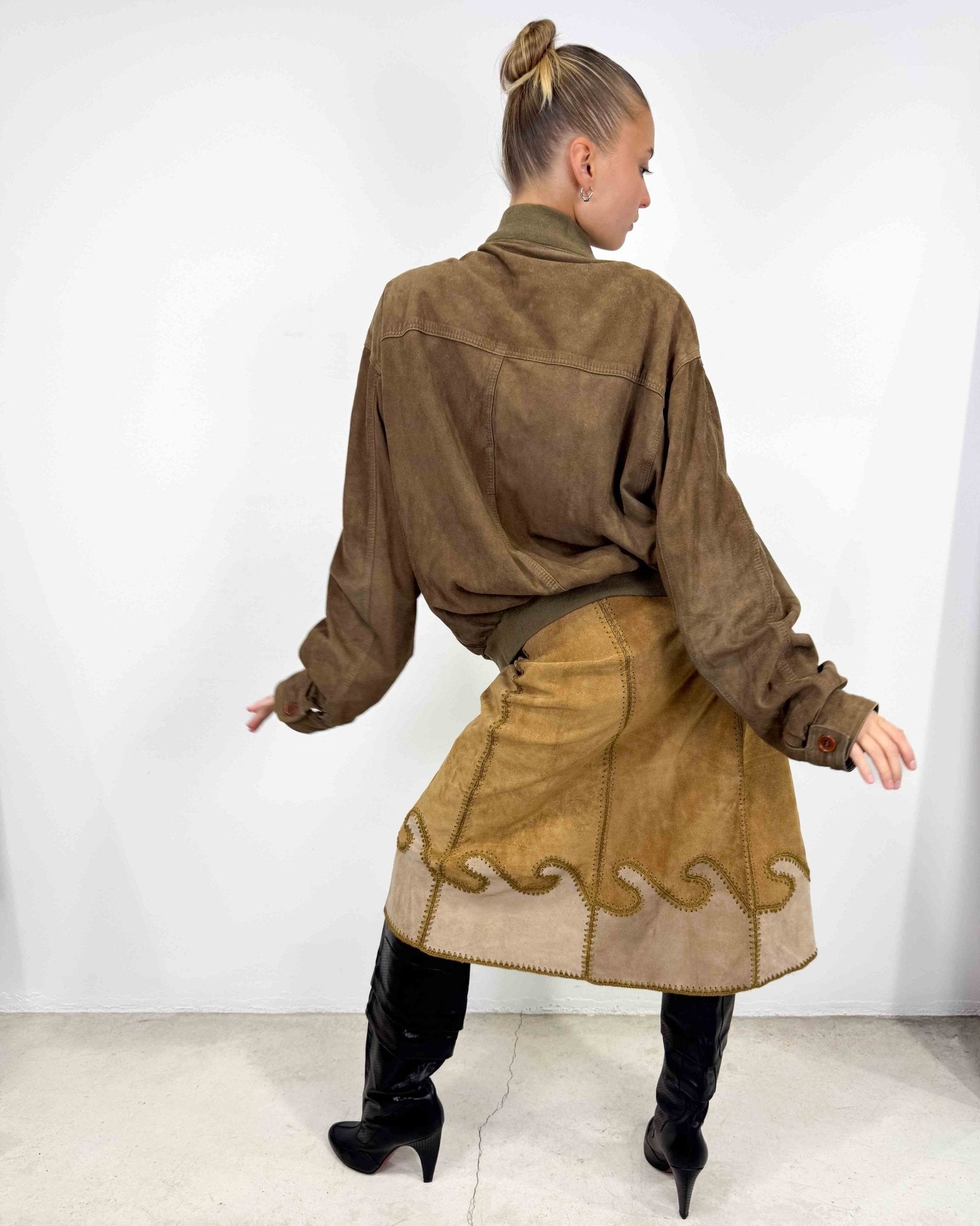 The Chloe leather jacket - rig vert