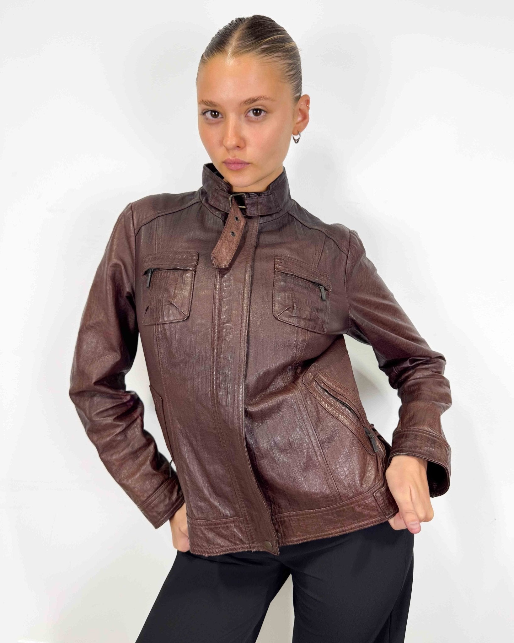 The Coraline leather jacket - rig vert