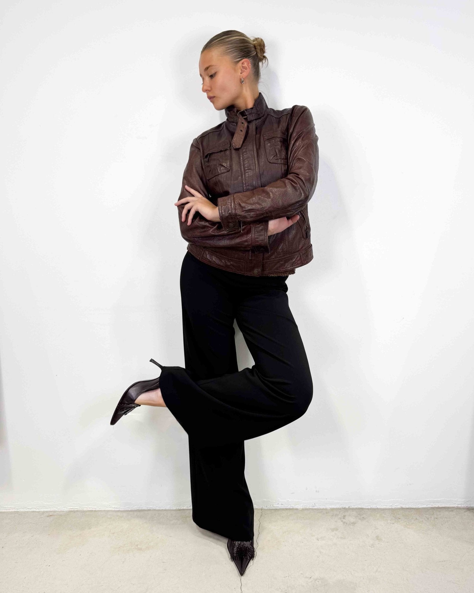 The Coraline leather jacket - rig vert