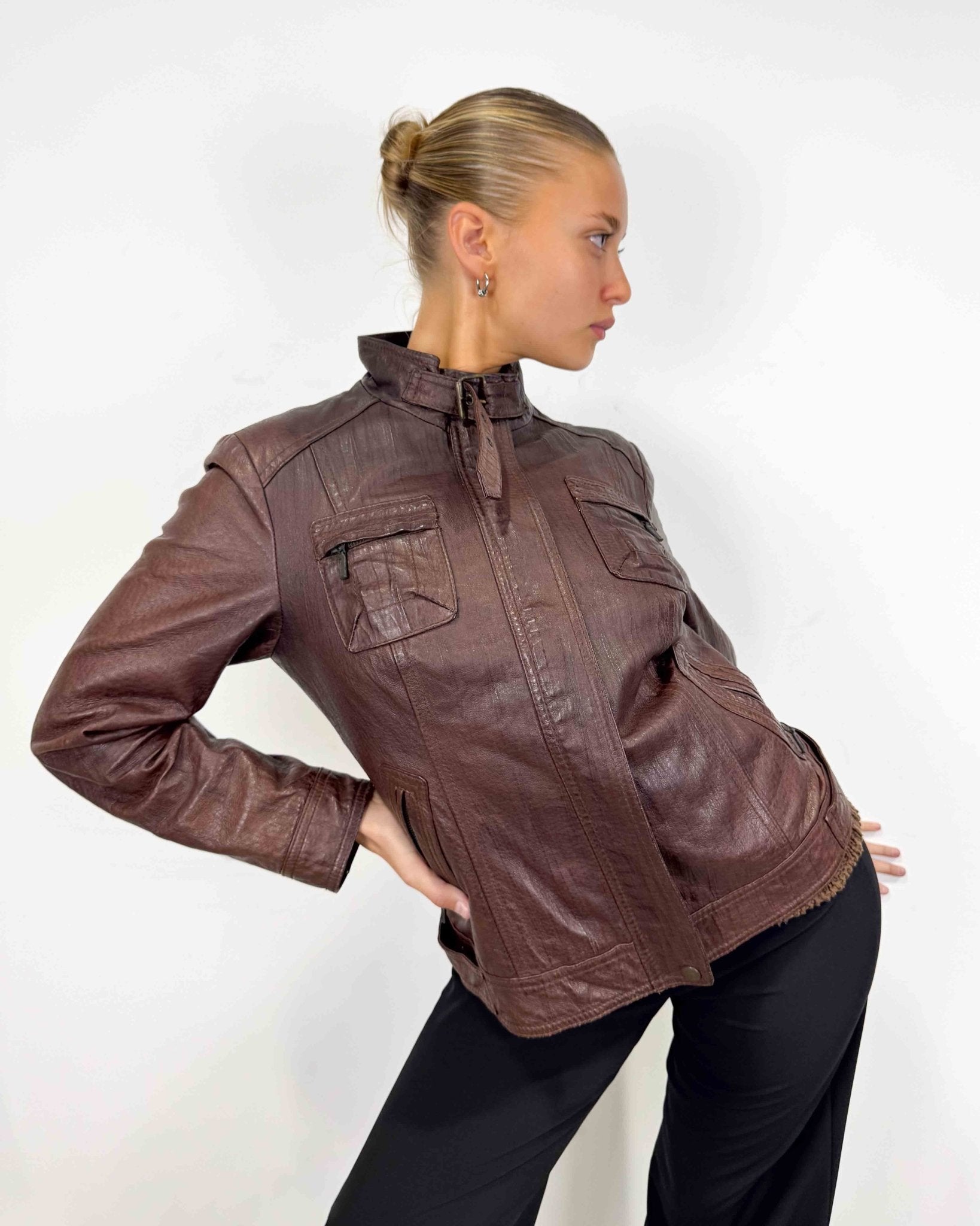 The Coraline leather jacket - rig vert