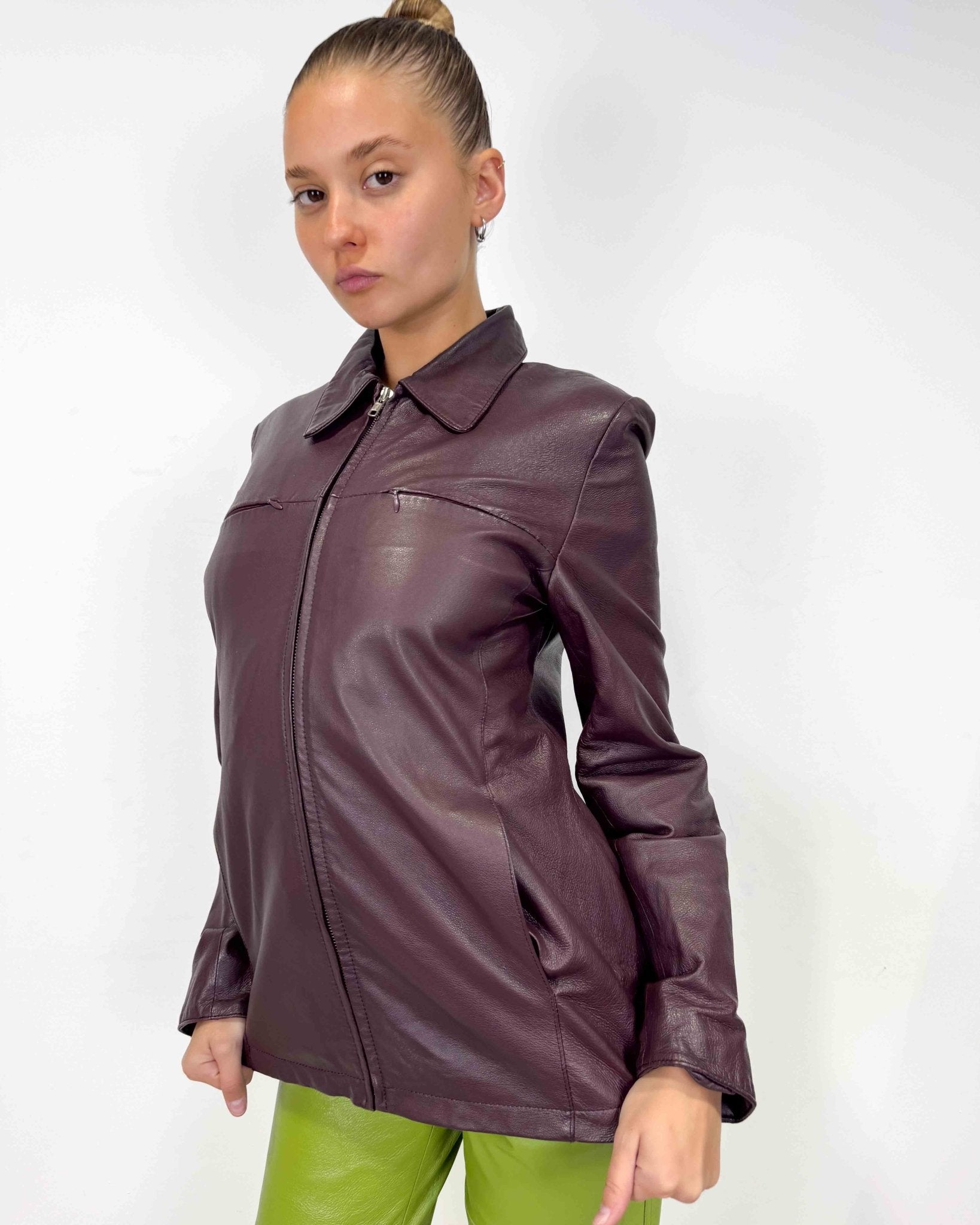 The Corina leather jacket - rig vert