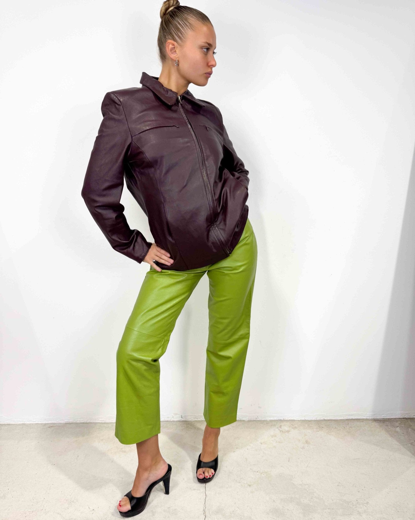 The Corina leather jacket - rig vert