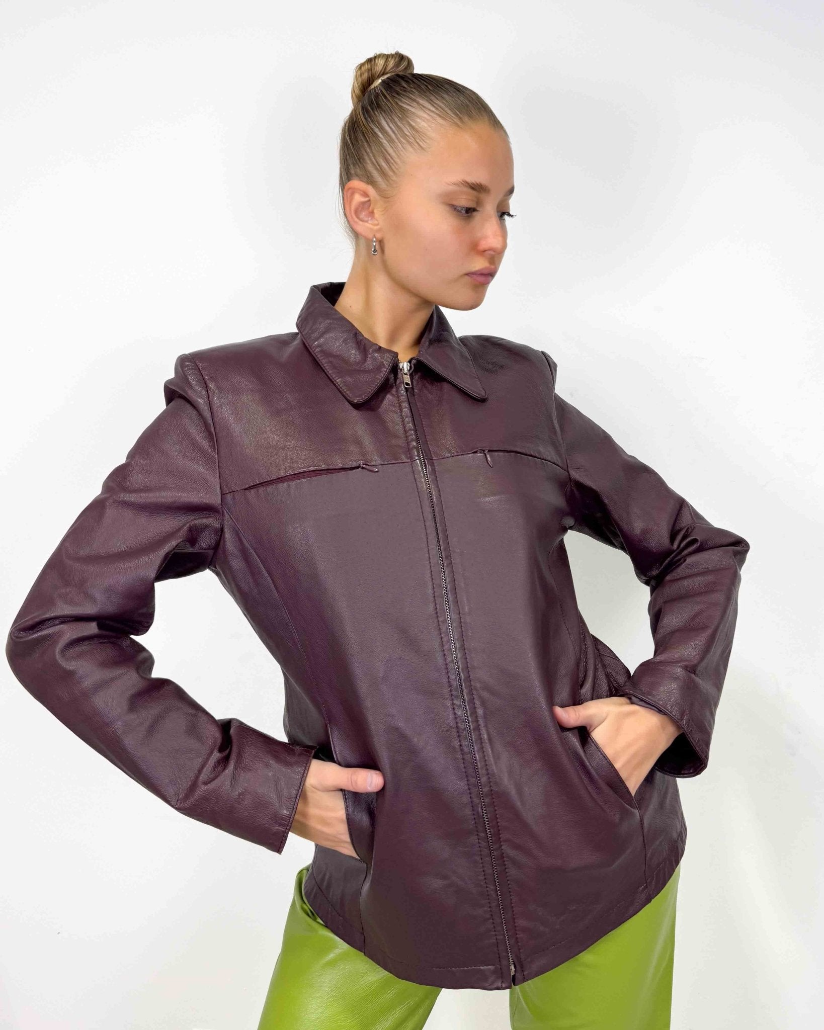 The Corina leather jacket - rig vert